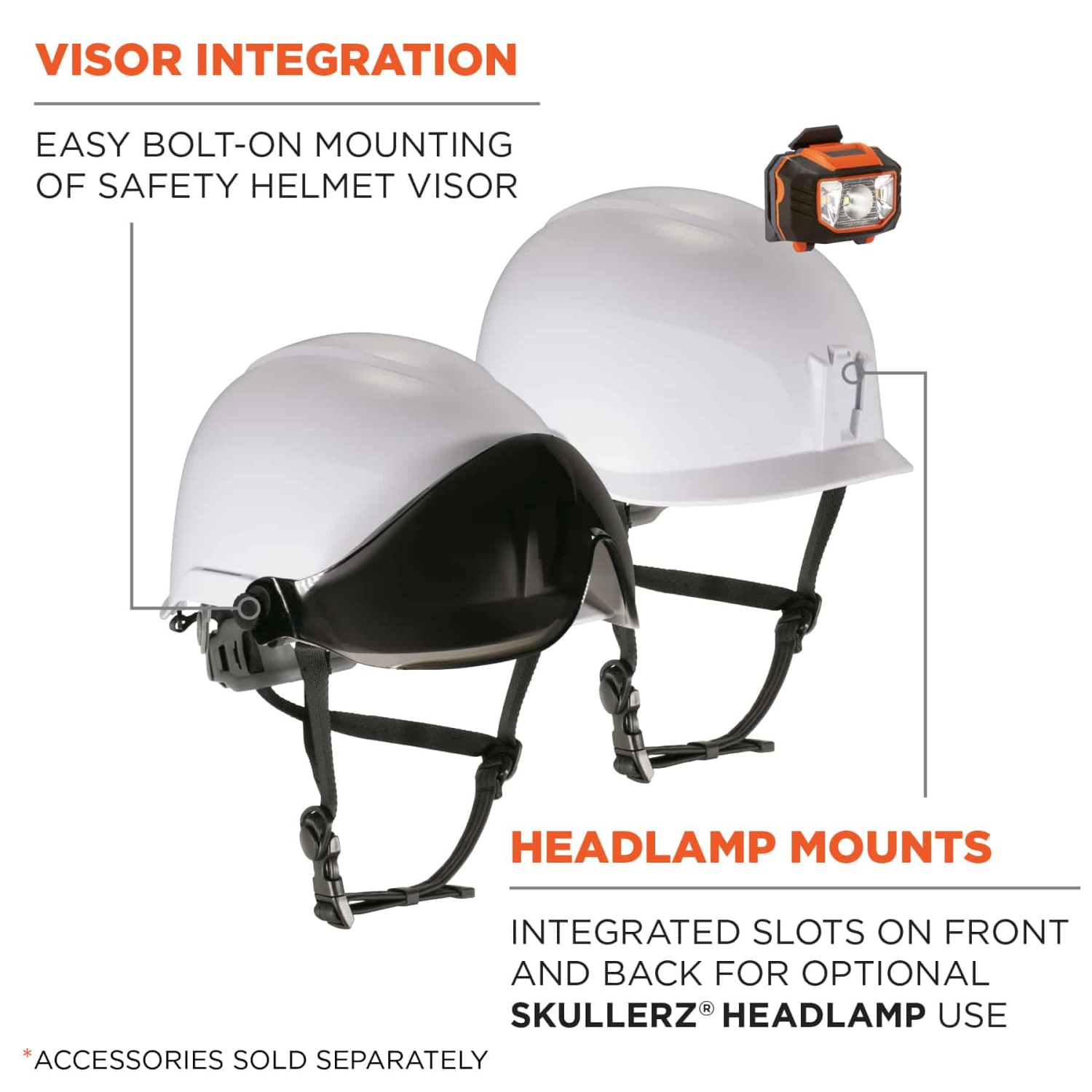 Ergodyne Skullerz 8974V Anti-Fog Class E Safety Helmet With Visor Kit, Smoke Lens, White - Image 6