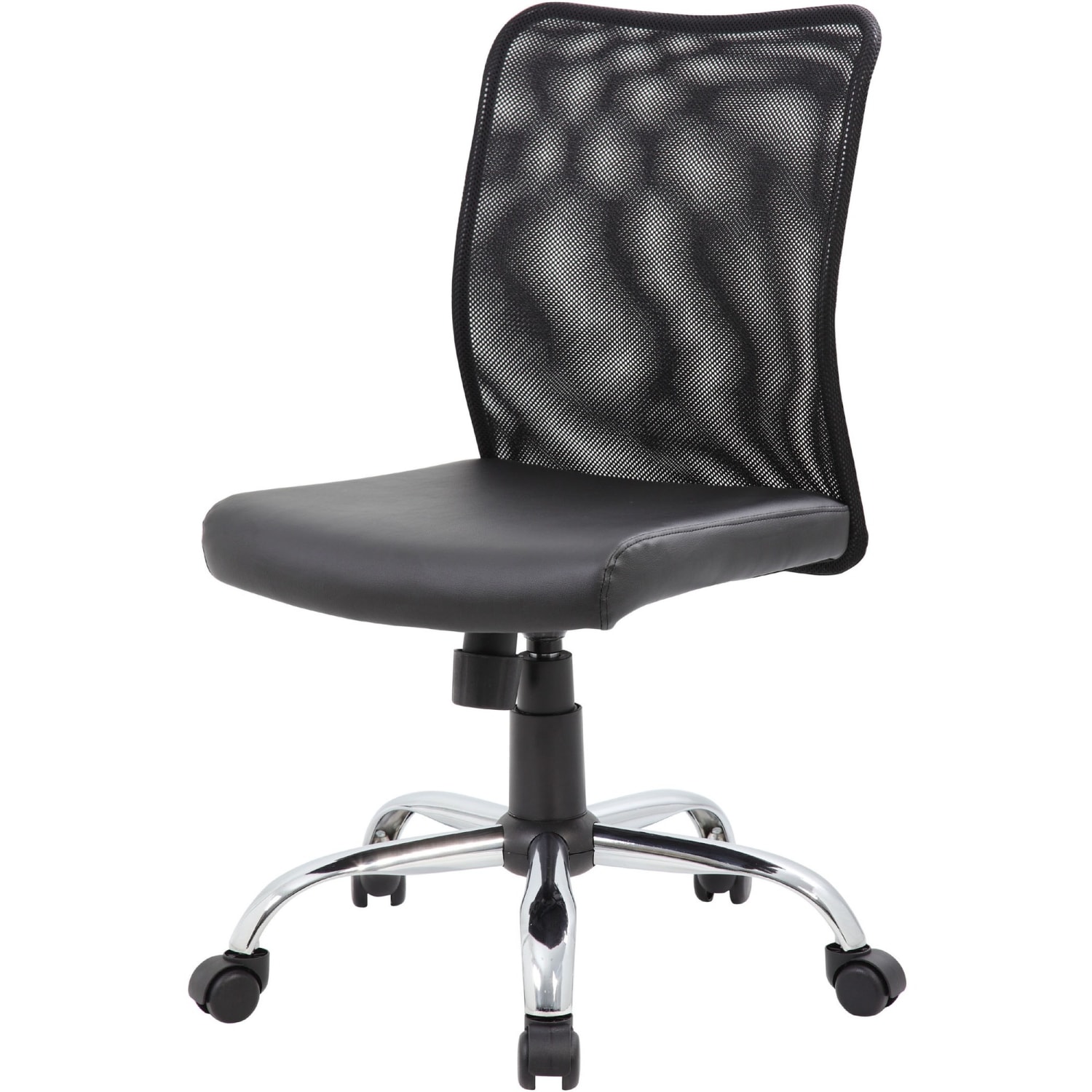 Boss Office Products Budget Fabric Mesh-Back Task Chair, Black/Silver - Image 4