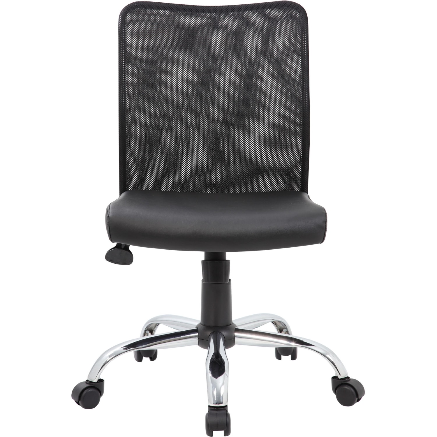 Boss Office Products Budget Fabric Mesh Back Task Chair BlackSilver PopularChairscom