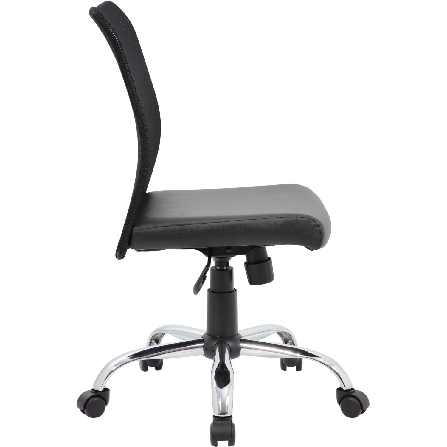 Boss Office Products Budget Fabric Mesh Back Task Chair BlackSilver PopularChairscom