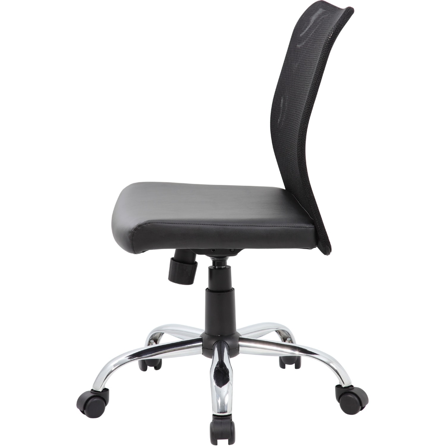 Boss Office Products Budget Fabric Mesh Back Task Chair BlackSilver PopularChairscom