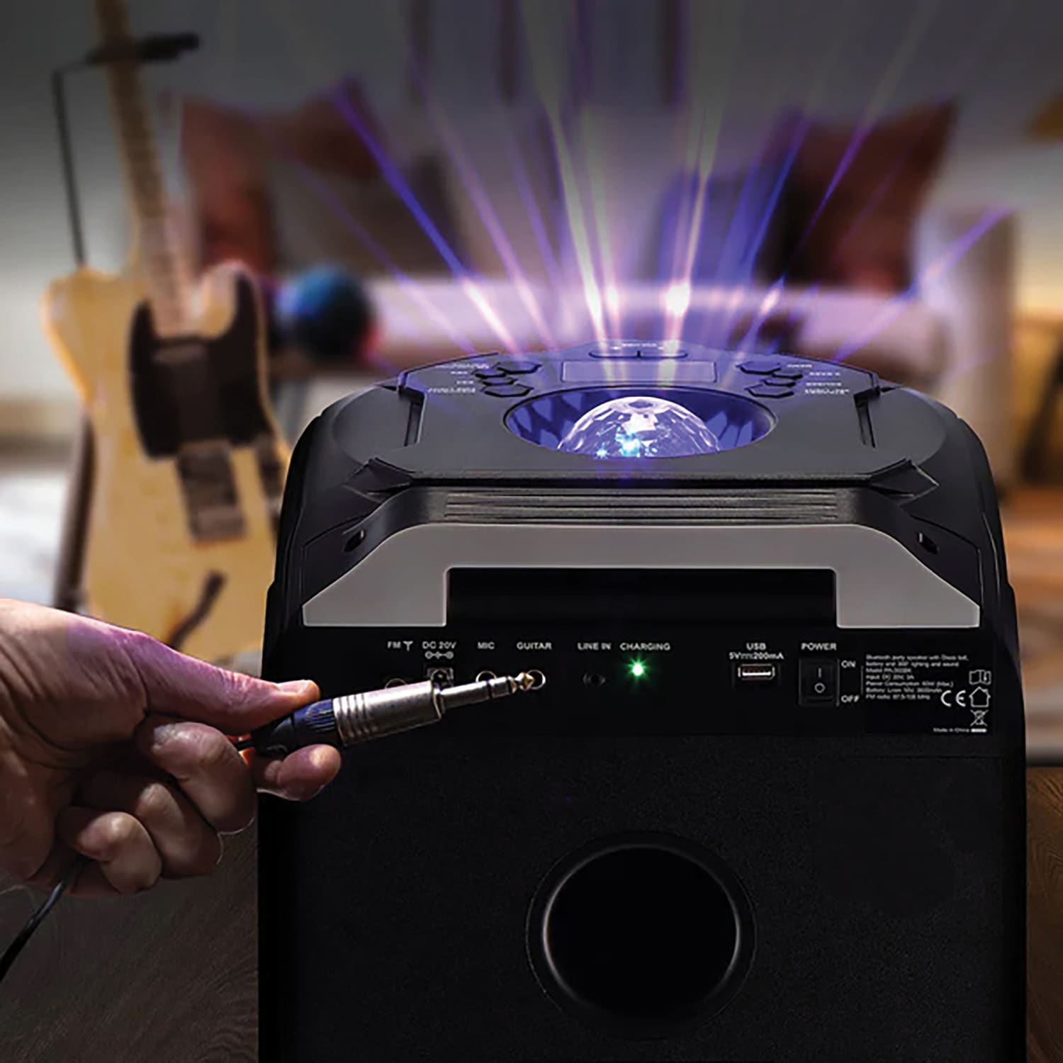 Gemini GPLT Series 360 deg. Portable Bluetooth Speaker System, Black - Image 5