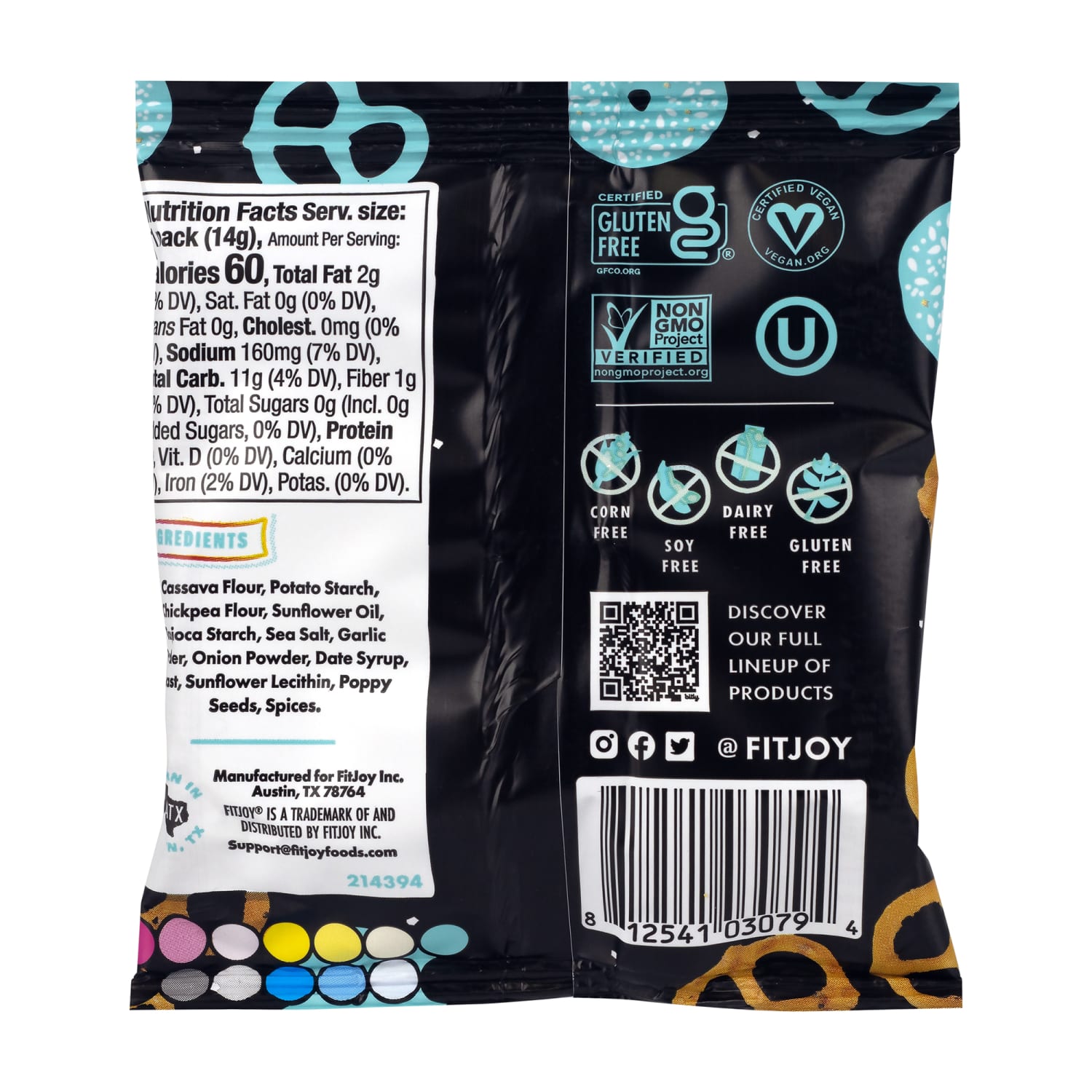 FitJoy Pretzel Twists, Everything Bagel, 0.5 Oz, Total Qty 400 - Image 3