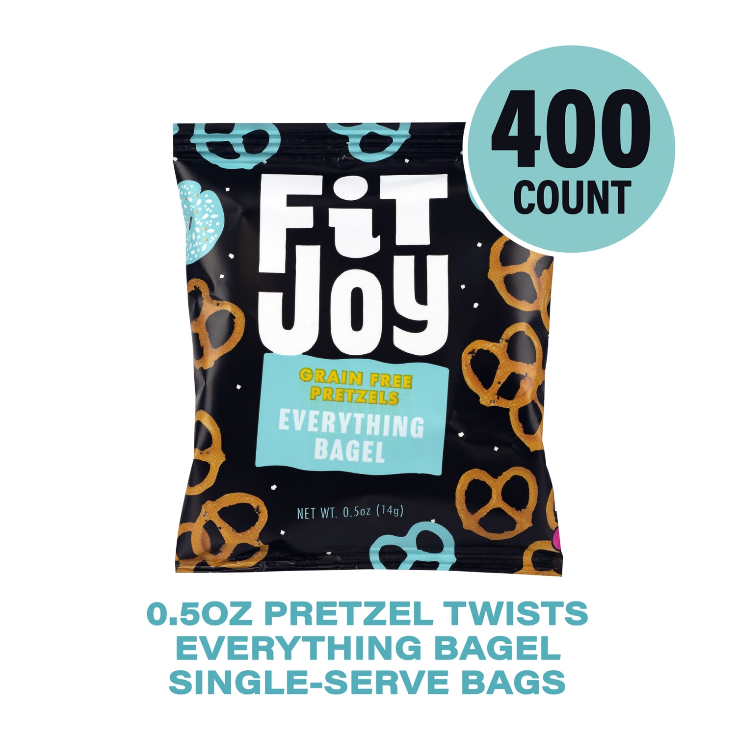 FitJoy Pretzel Twists, Everything Bagel, 0.5 Oz, Total Qty 400 - Image 5