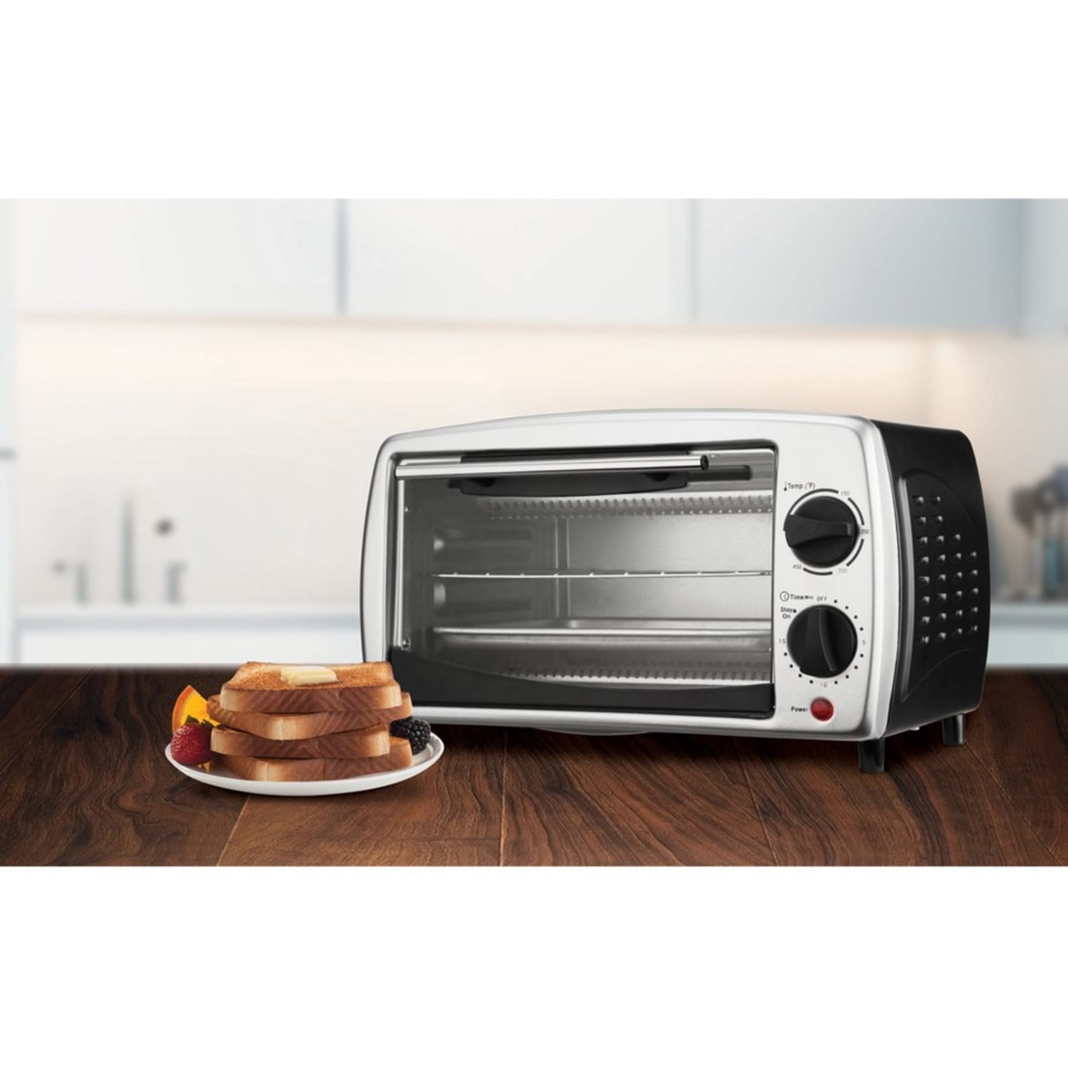 Brentwood Toaster Oven - 0.30 ft≥ Capacity - Toast, Broil - Black, Stainless Steel - Image 3