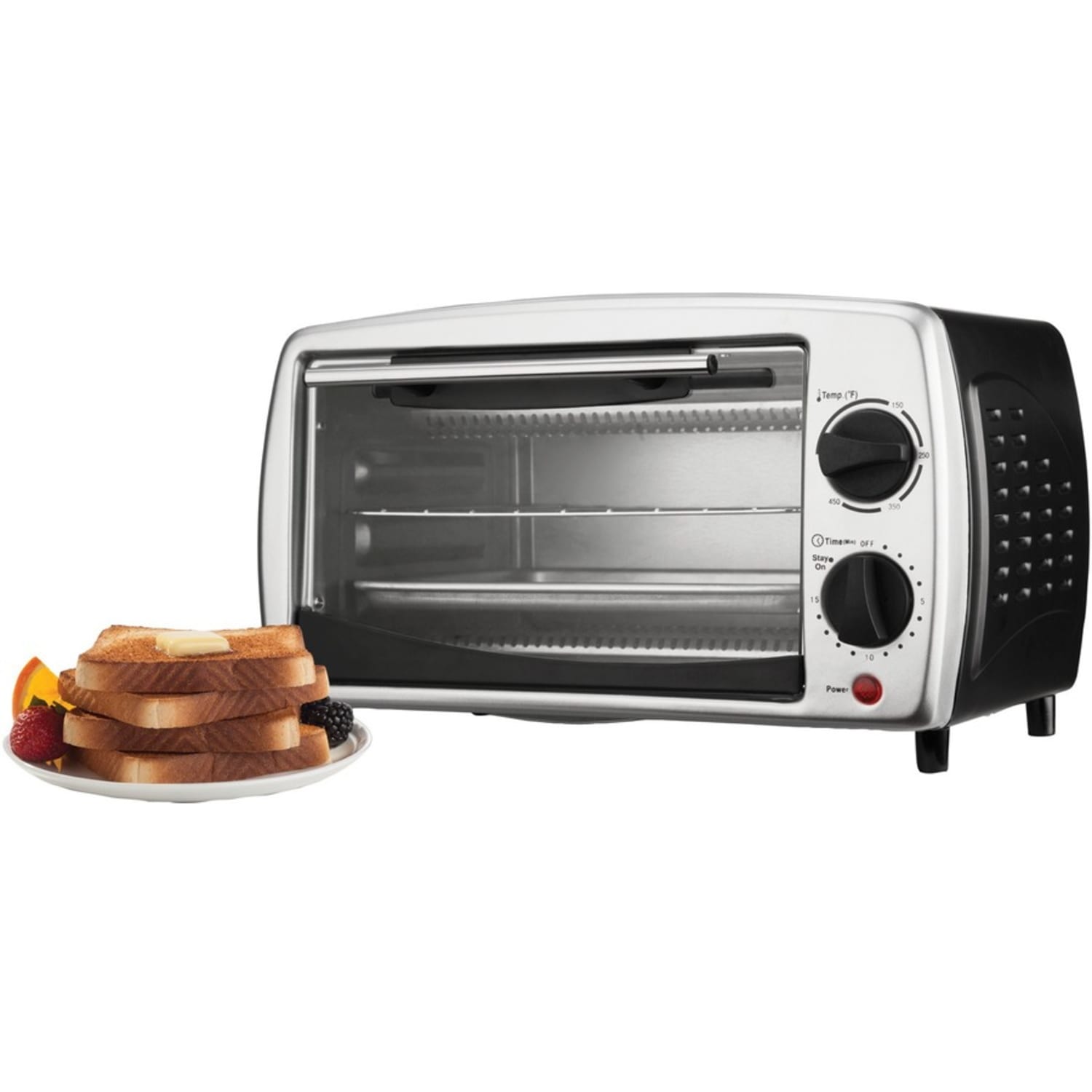 Brentwood Toaster Oven - 0.30 ft≥ Capacity - Toast, Broil - Black, Stainless Steel - Image 4