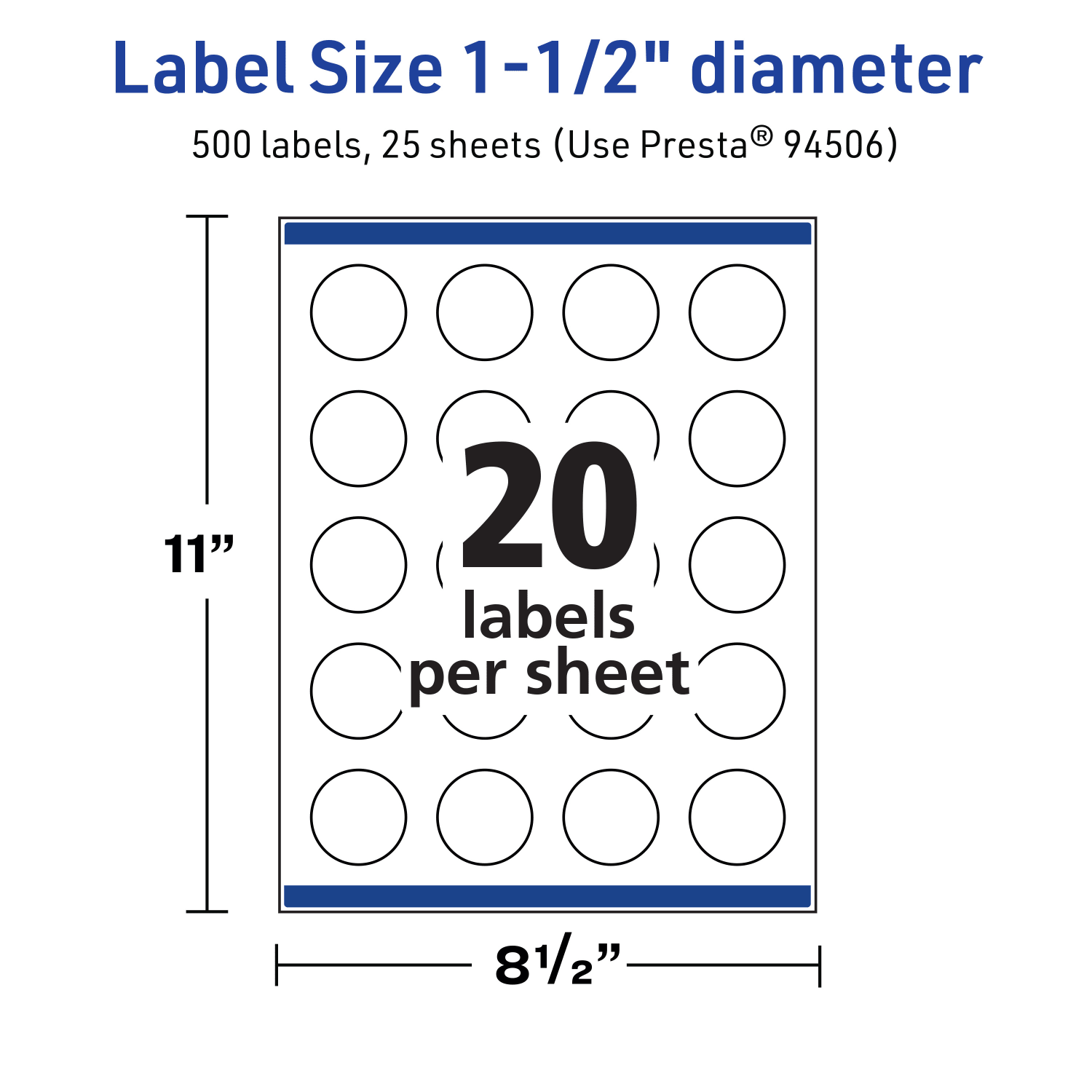 Avery Print-To-The-Edge TrueBlock Labels With Sure Feed, 94506-TWMP25, Round, 1-1/2in, Matte White, Pack Of 500 - Image 6