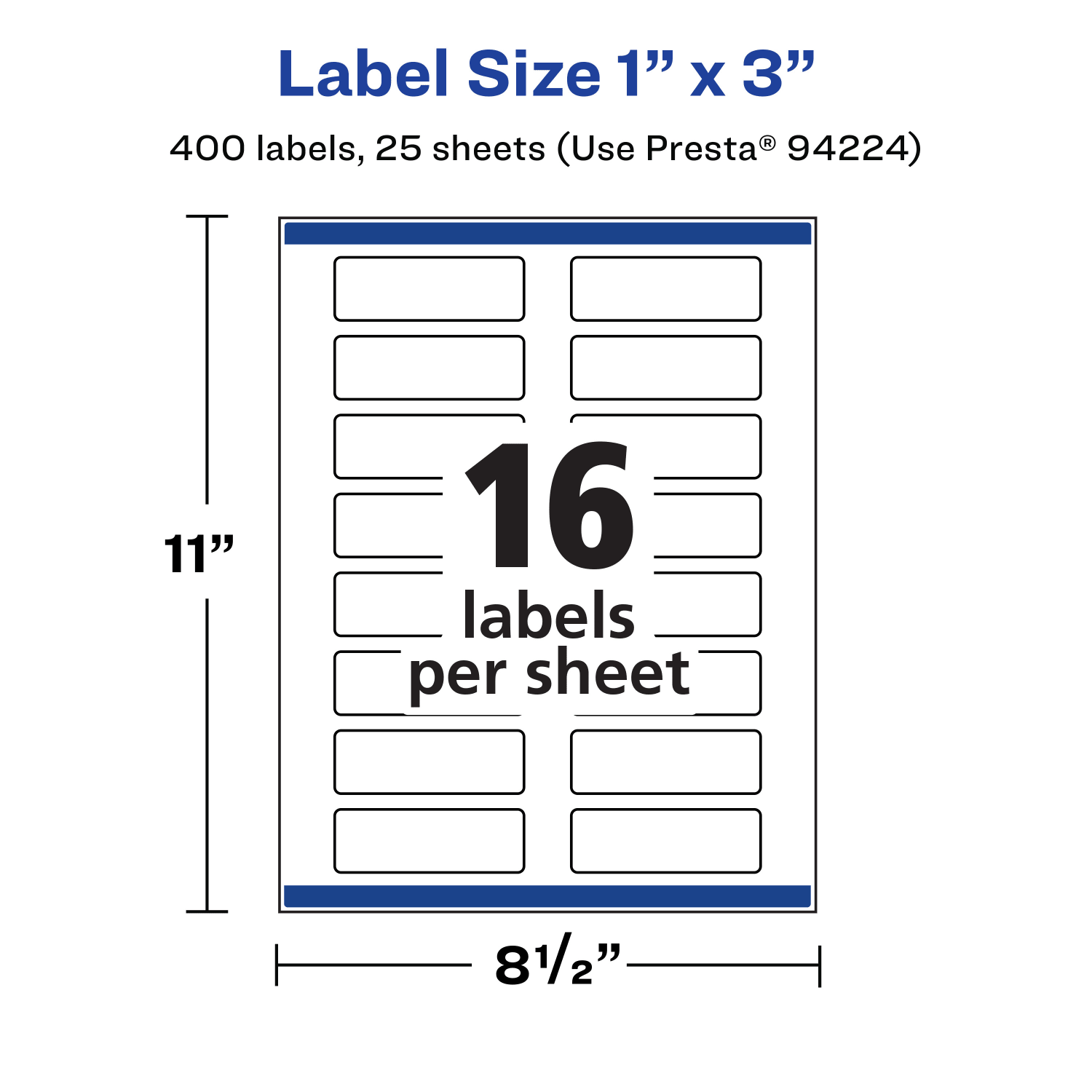 Avery Permanent Labels With Sure Feed, 94224-WMP25, Rectangle, 1in x 3in, White, Pack Of 400 - Image 6