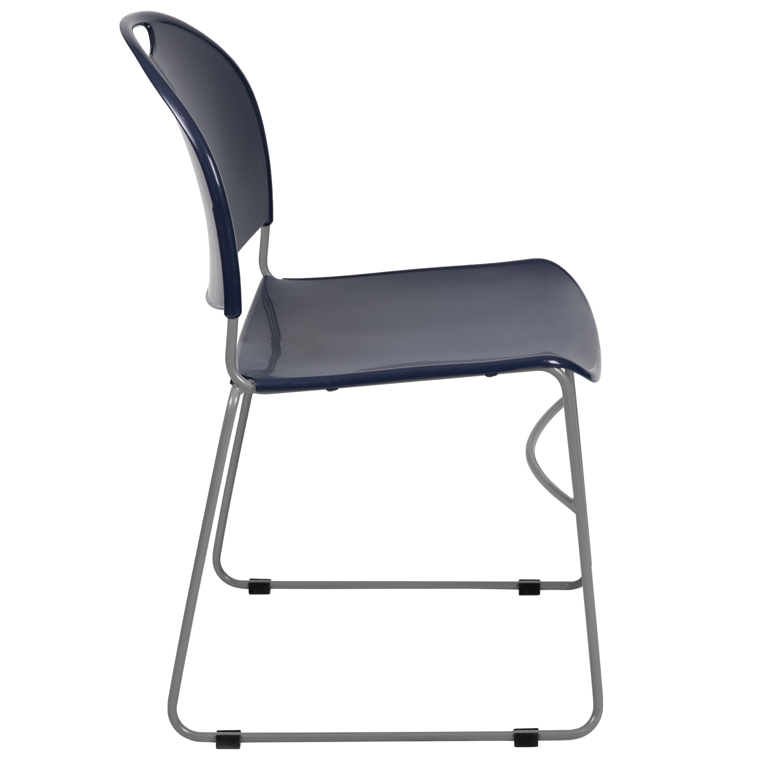 Flash Furniture HERCULES Plastic Ultra-Compact Stack Chair, Navy/Silver - Image 10
