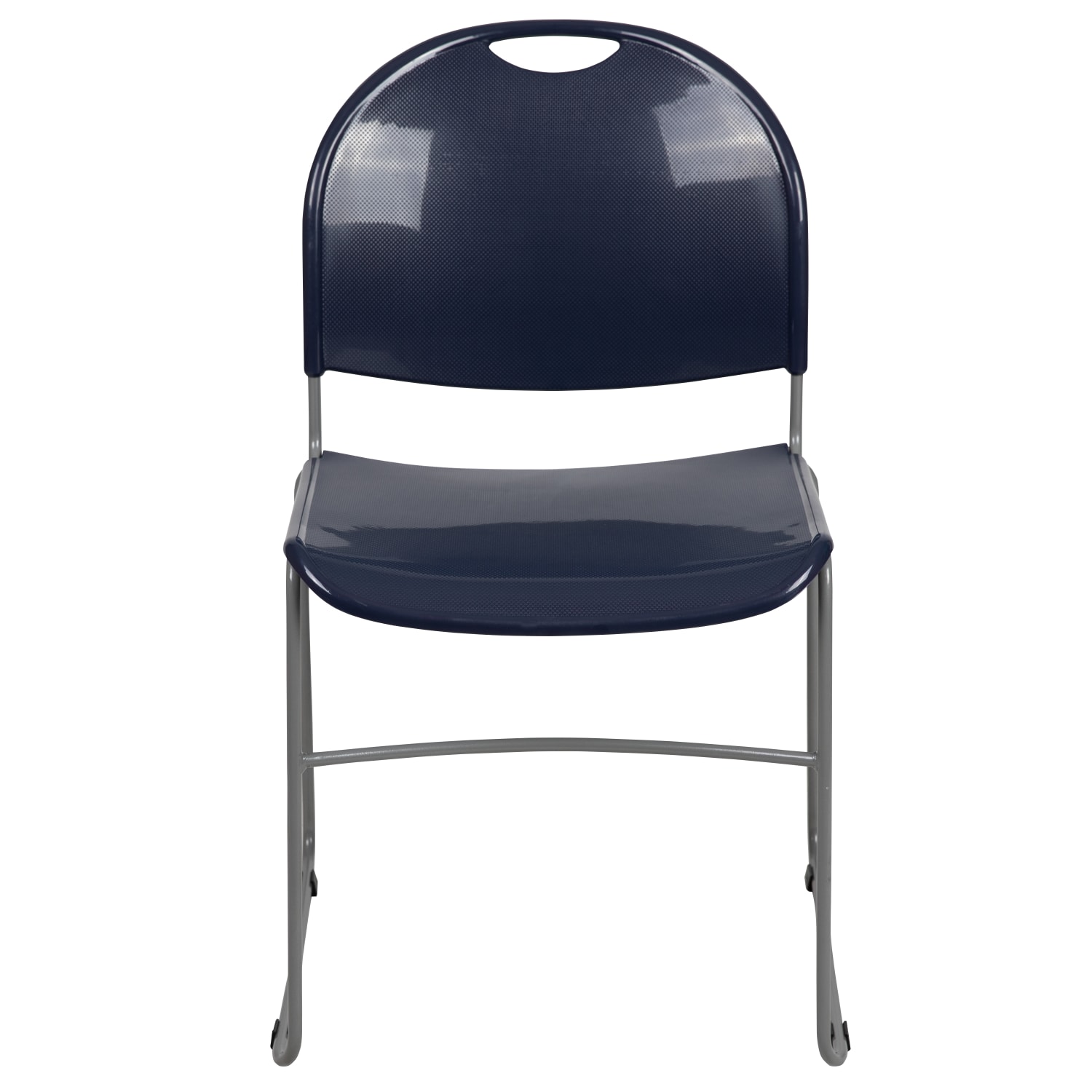 Flash Furniture HERCULES Plastic Ultra-Compact Stack Chair, Navy/Silver - Image 11