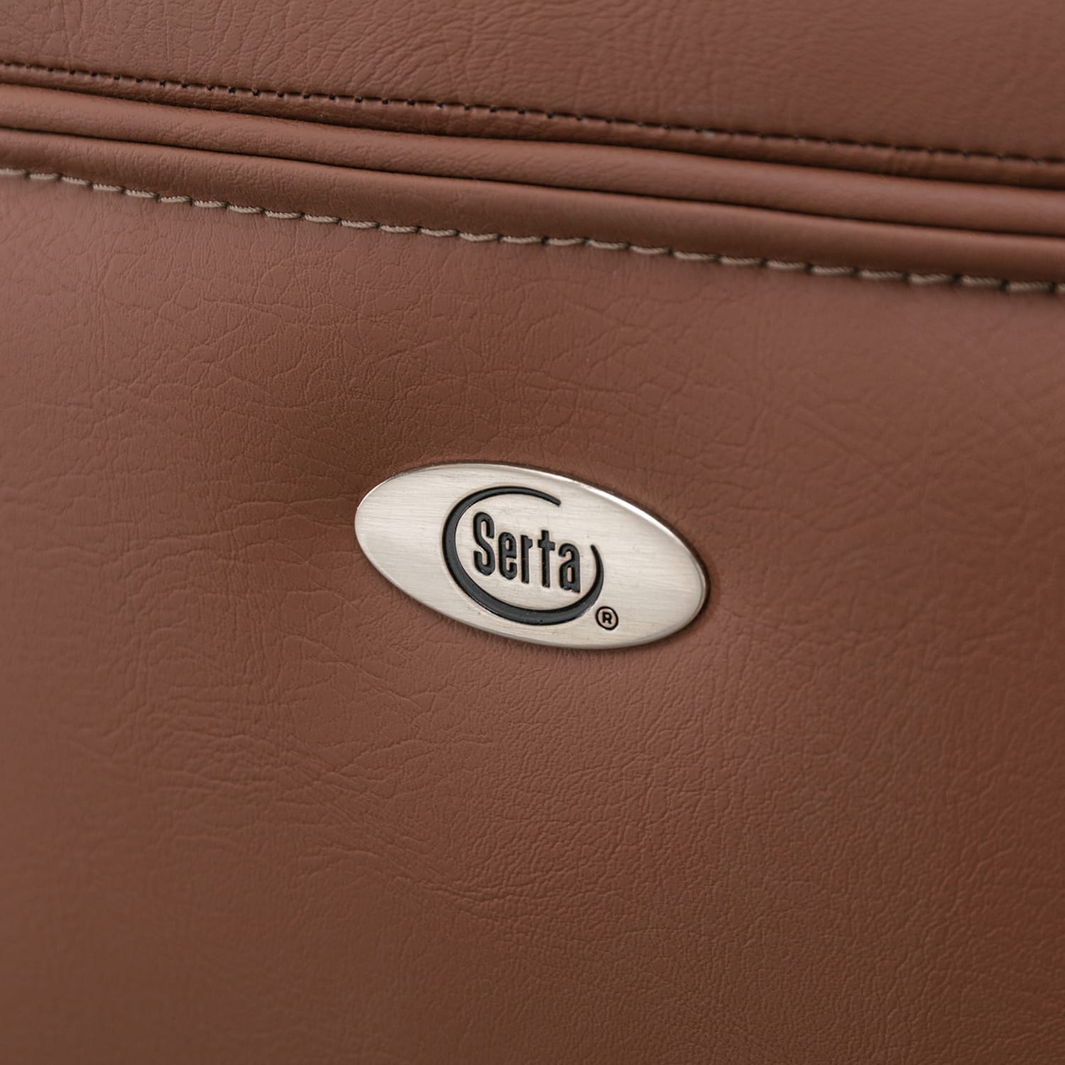 Serta SmartLayers Everett Big  Tall Ergonomic Vegan Leather High Back Executive Office Chair CognacDark Gray PopularChairscom
