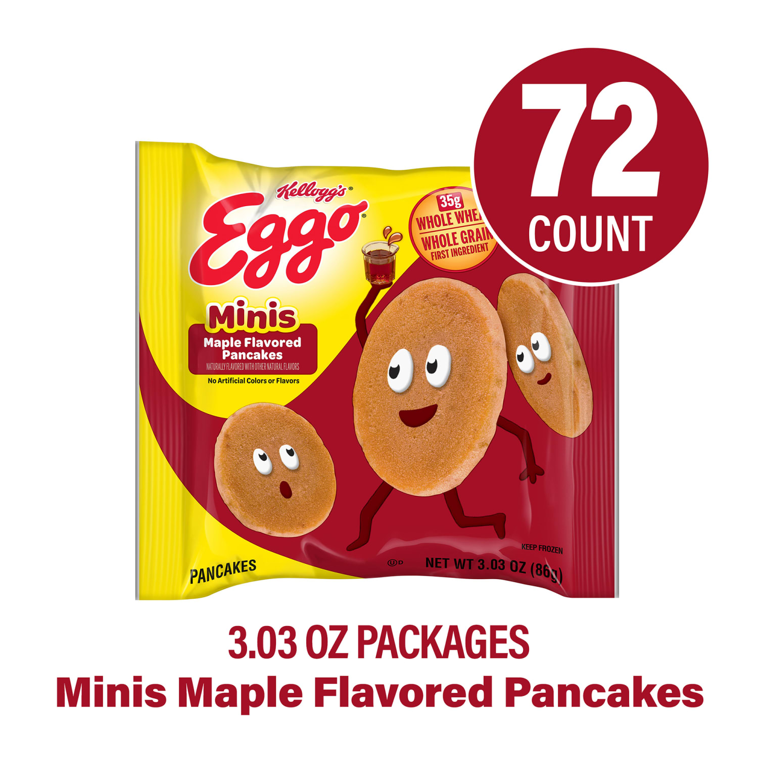 Eggo Bites Mini Pancakes, Maple, 3.03 Oz, Box Of 72 Mini Pancakes - Image 3