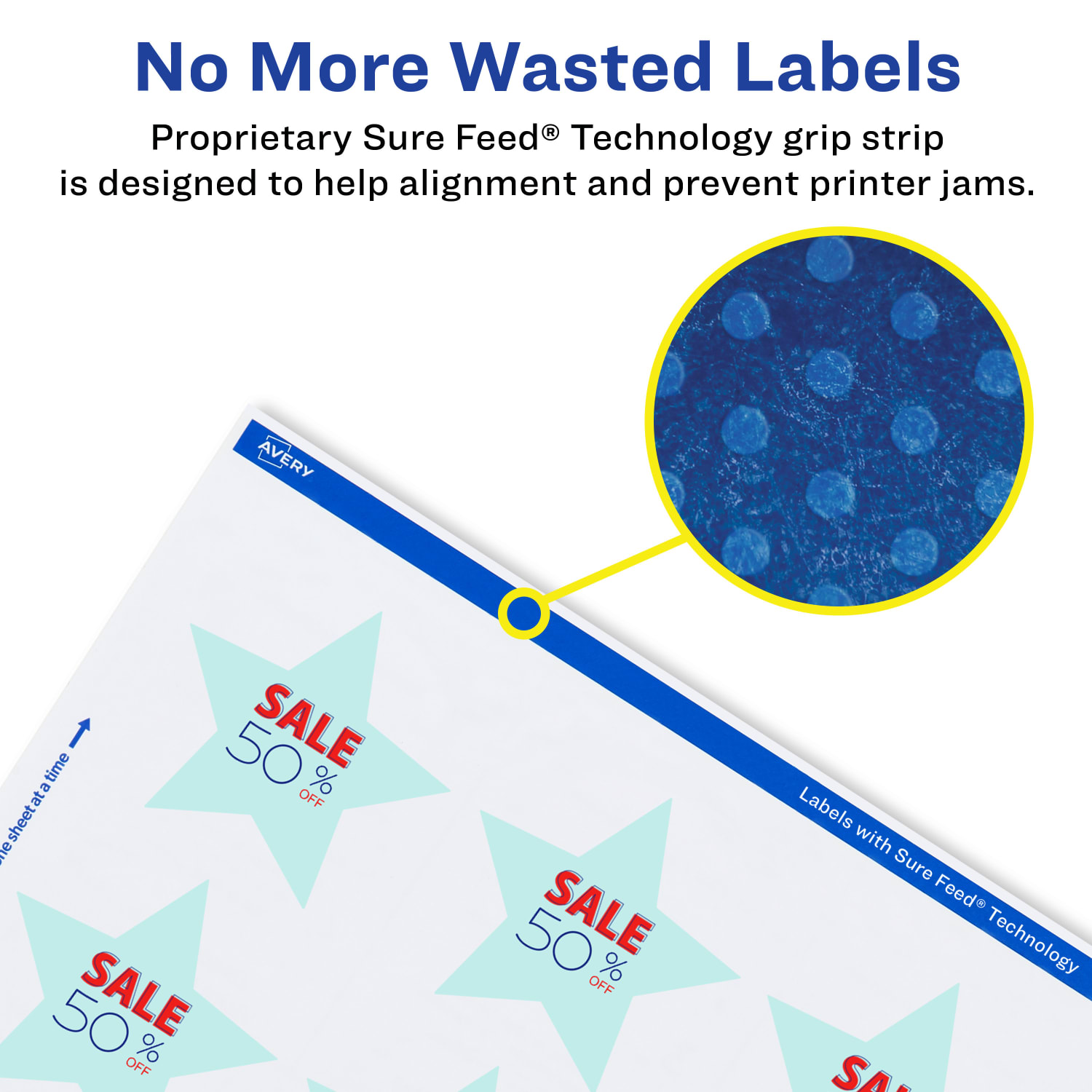 Avery Waterproof Permanent Labels With Sure Feed, 94610-WMF50, Star, 3/4in x 3/4in, White, Pack Of 4,000 - Image 5