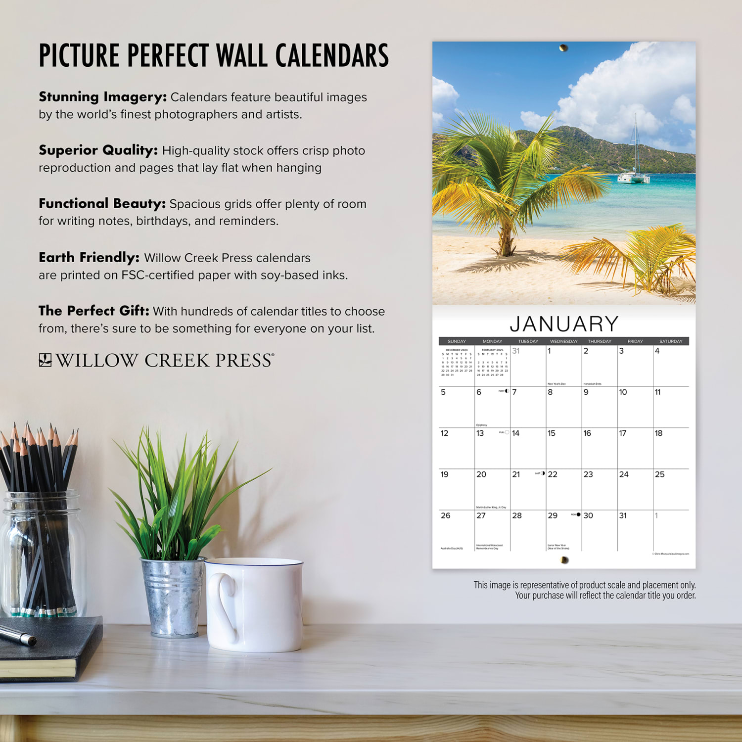 2025 Willow Creek Press Monthly Wall Calendar, 12in x 12in, Ragdoll Cats, January 2025 to December 2025, 44612 - Image 5