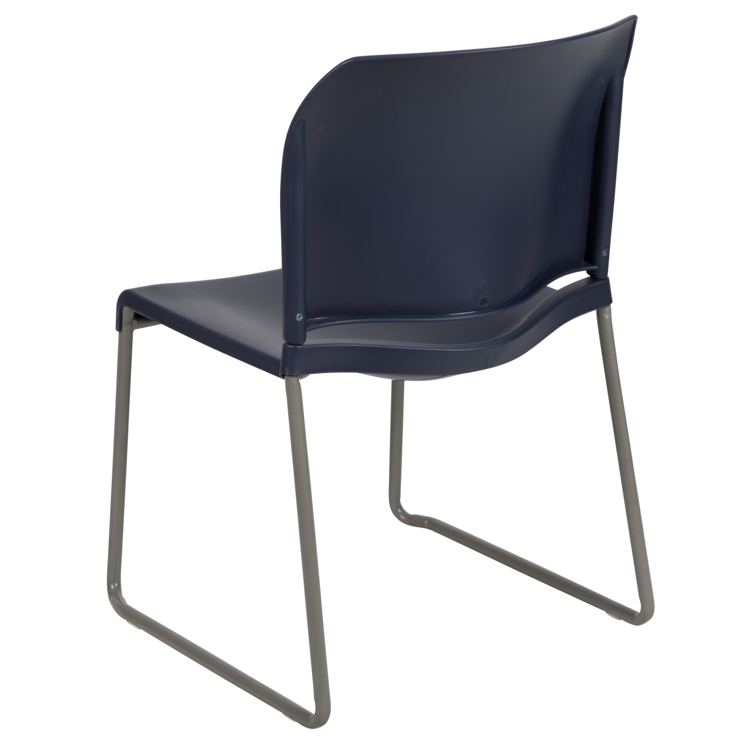 Flash Furniture HERCULES Series Full-Back Contoured Stacking Chair With Sled Base, Navy - Image 9