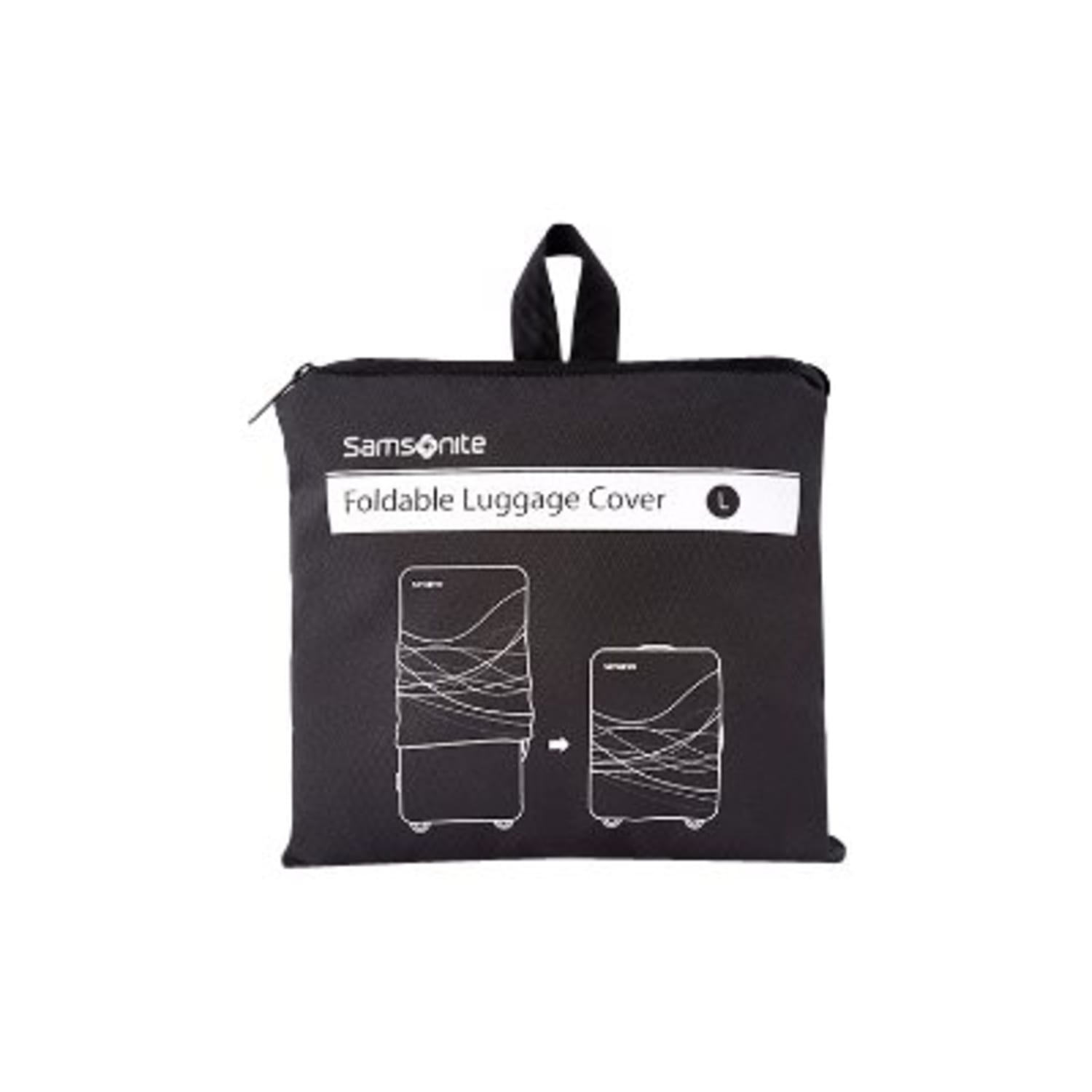 Samsonite Foldable Luggage Cover, 9inH x 7 7/8inW x 1 9/16inD, Black - Image 3