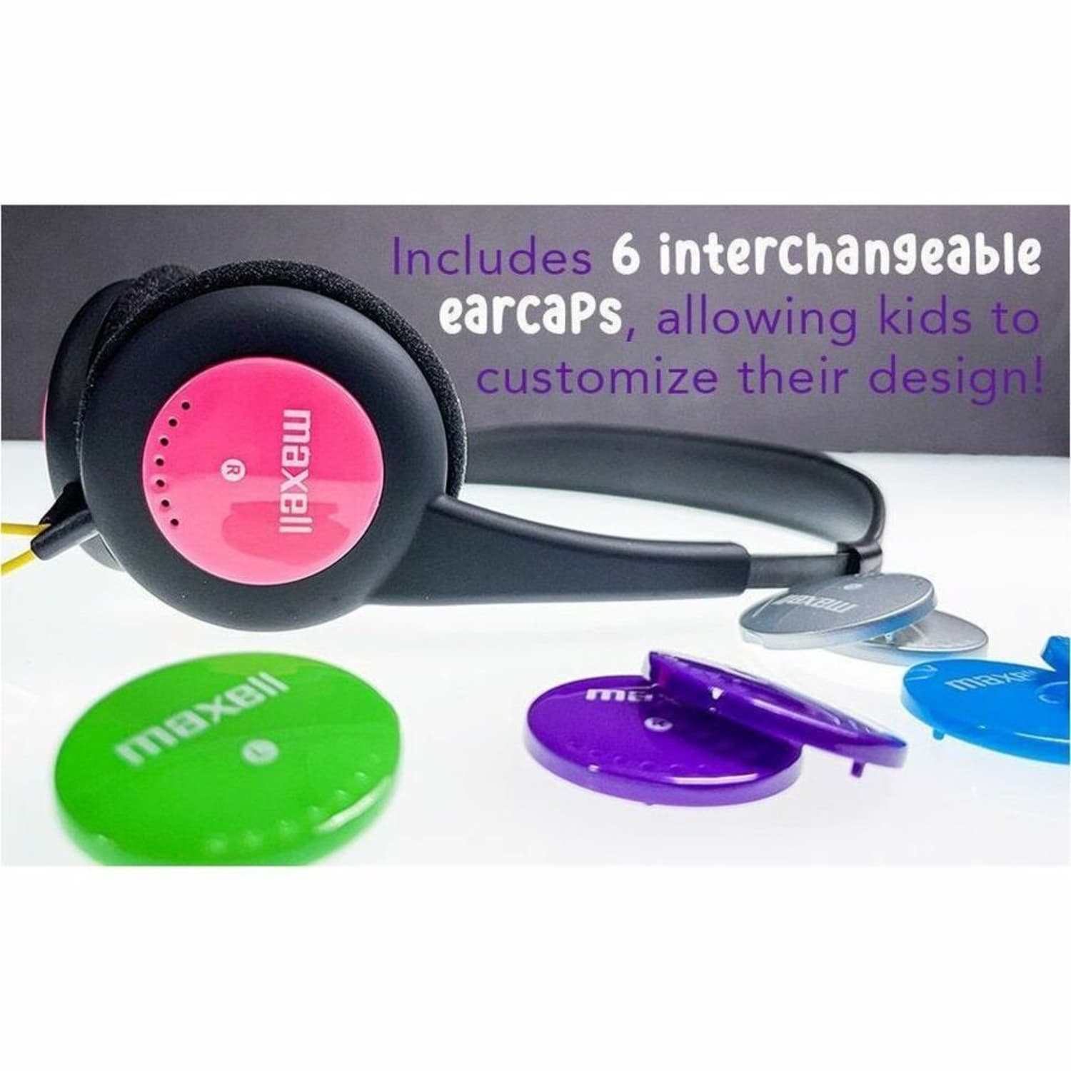Maxell Action Kids Headphones With Mic - Stereo - Wired - Over-the-head - Binaural - Supra-aural - Image 4