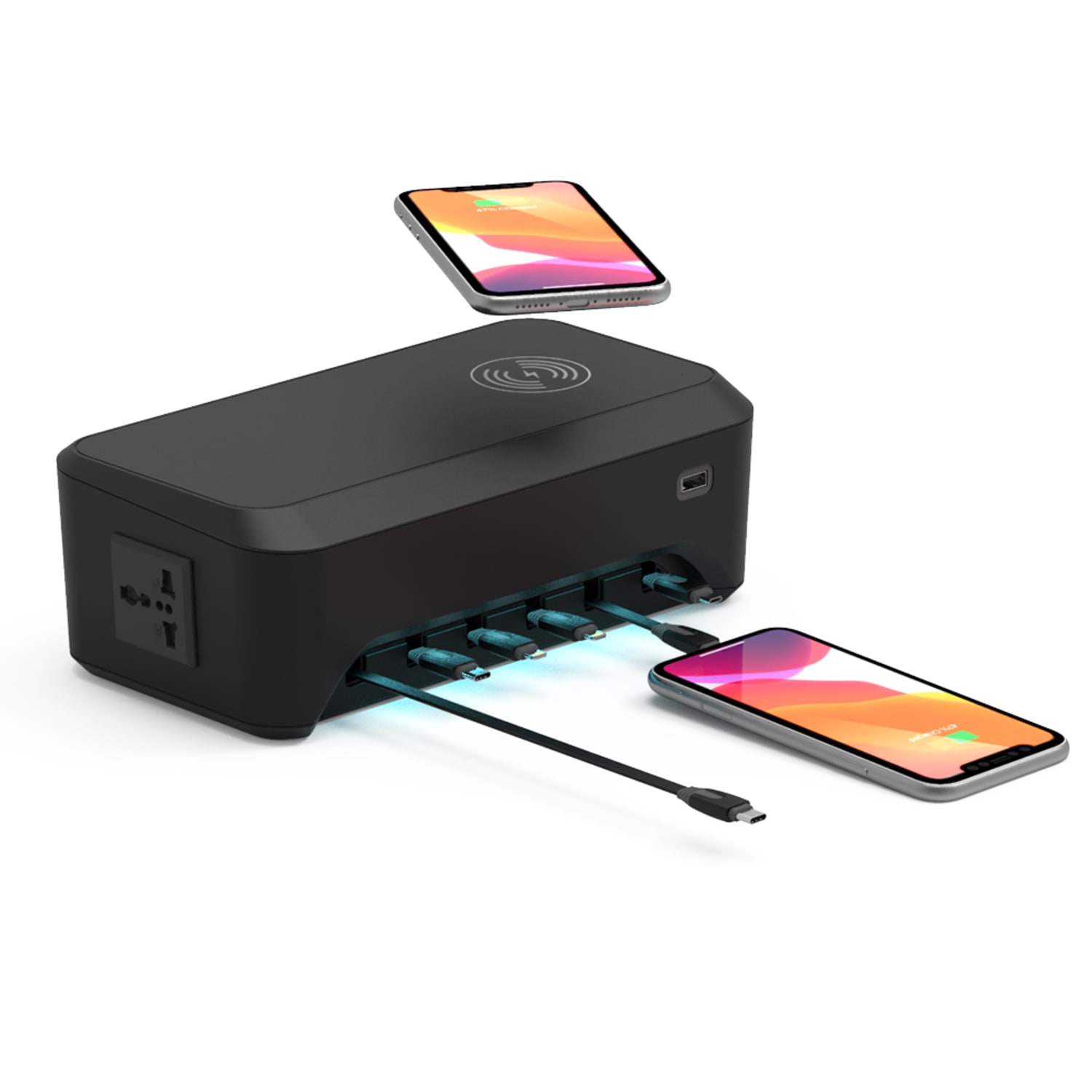ChargeTech CS9 Desktop Charging Station, Black, CT-300016 - Image 3