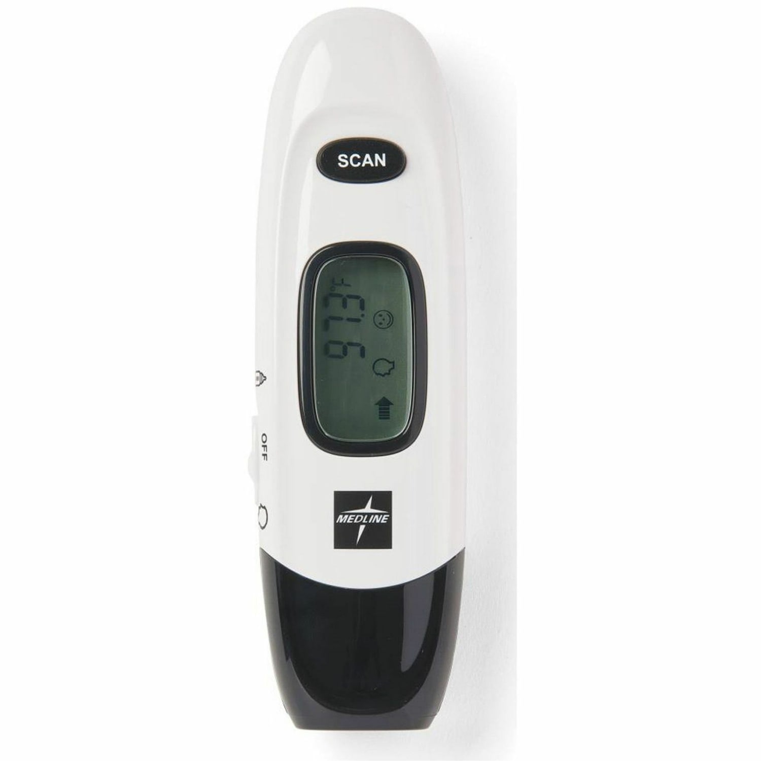 Medline No Touch Forehead Thermometer - Reusable, Dual Dial, Infrared - For Home, Forehead, Clinical - White - Image 3