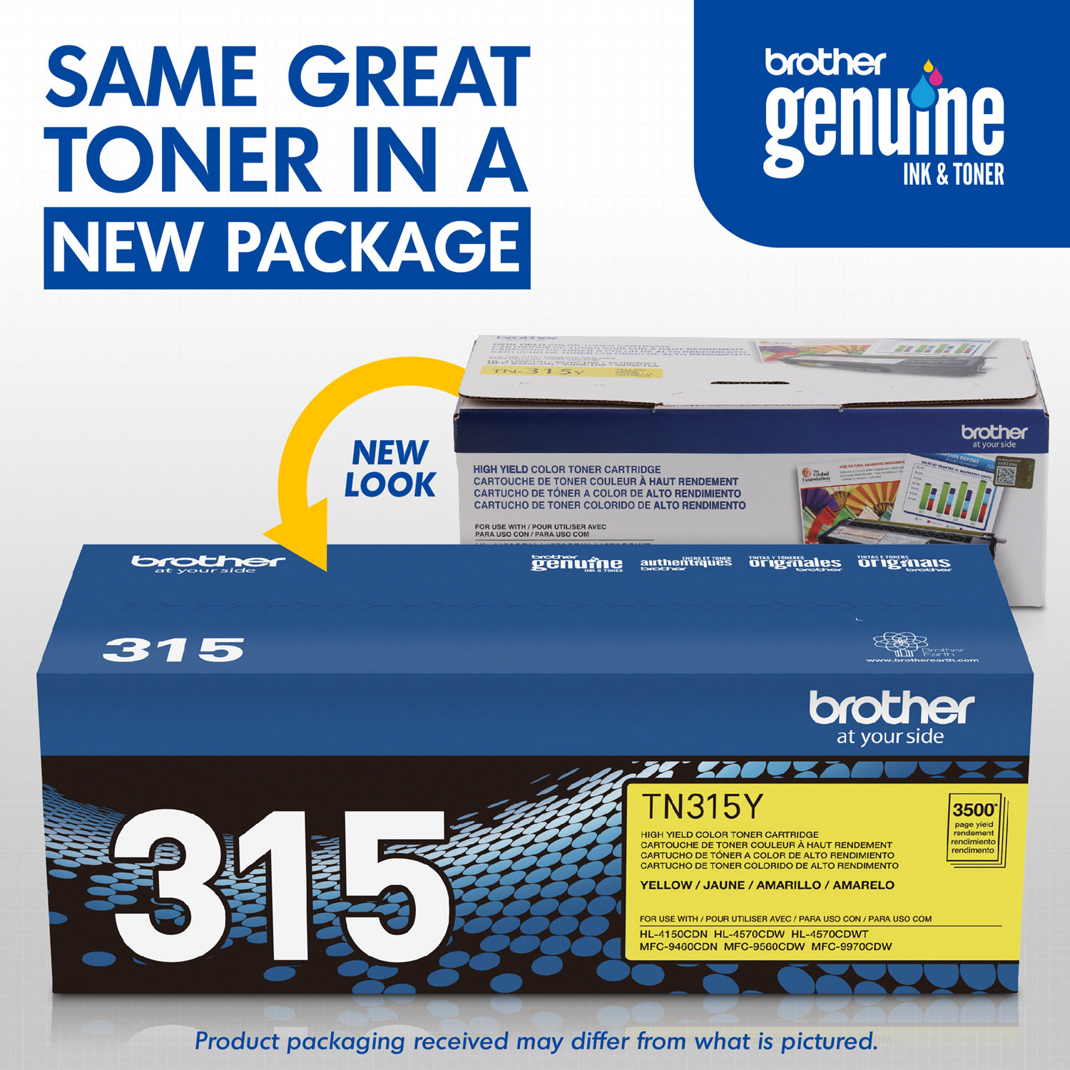 Brother TN-315 Yellow Toner Cartridge, TN-315Y - Image 4
