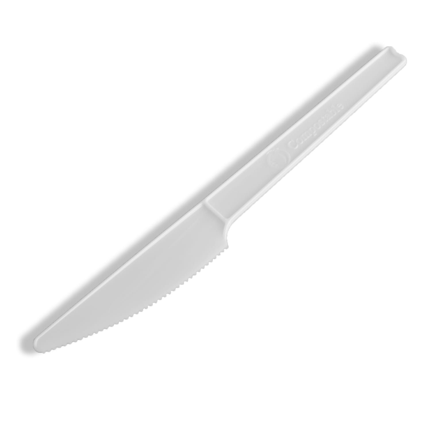 StalkMarket Compostable Cutlery Knives, Pearlescent White, Pack of 1000 - Image 3