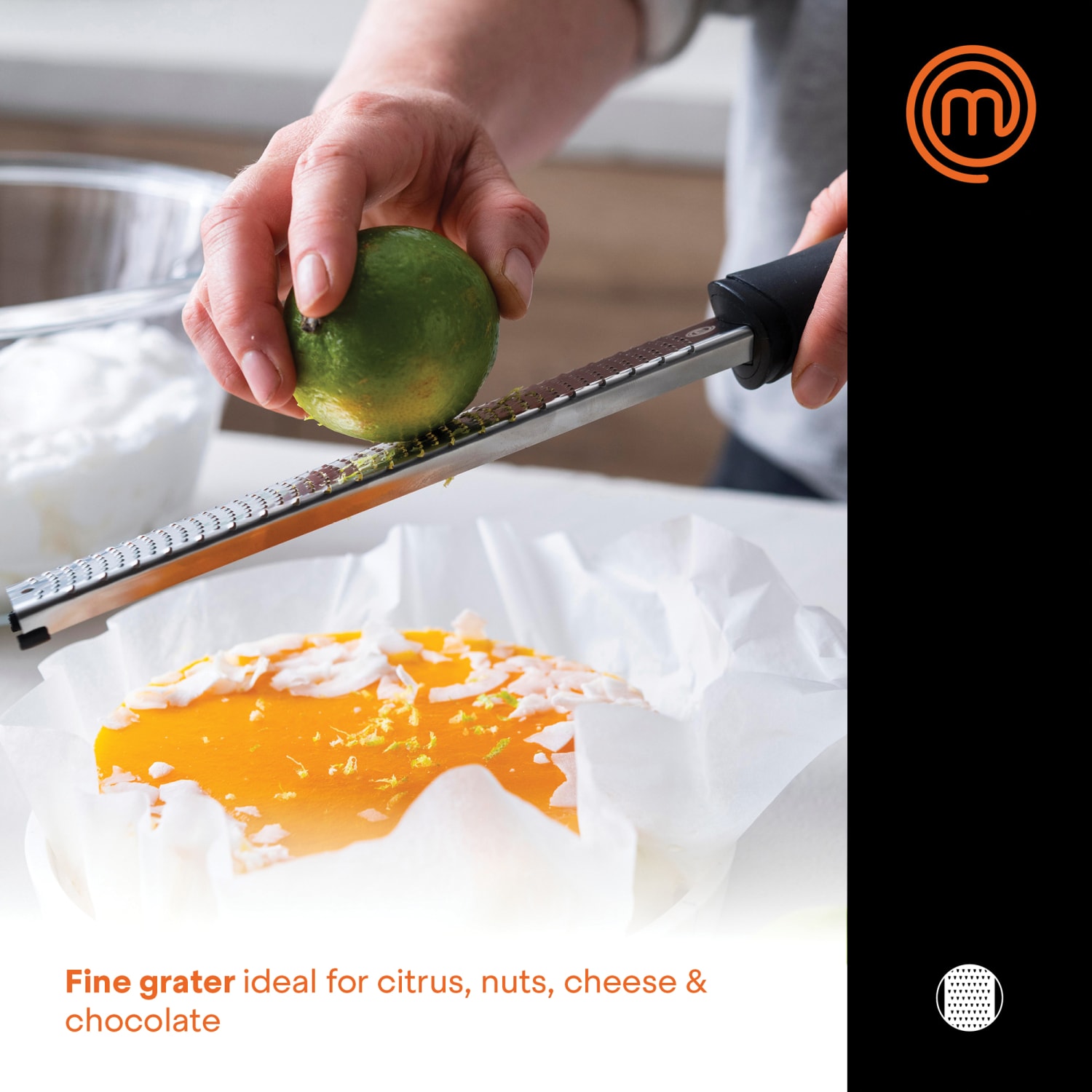 MasterChef Stainless Steel Zester And Grater, Black - Image 5