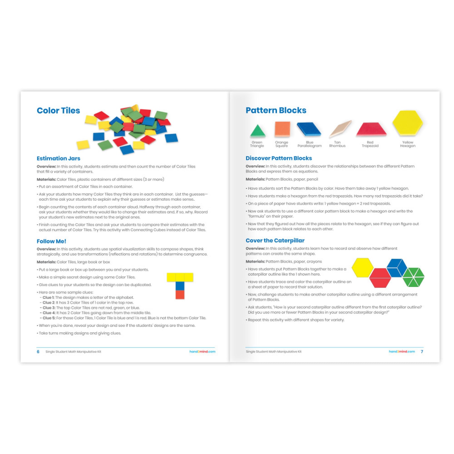 Hand2Mind Individual Student Manipulative Kits, Grades K-2, Set Of 4 - Image 4