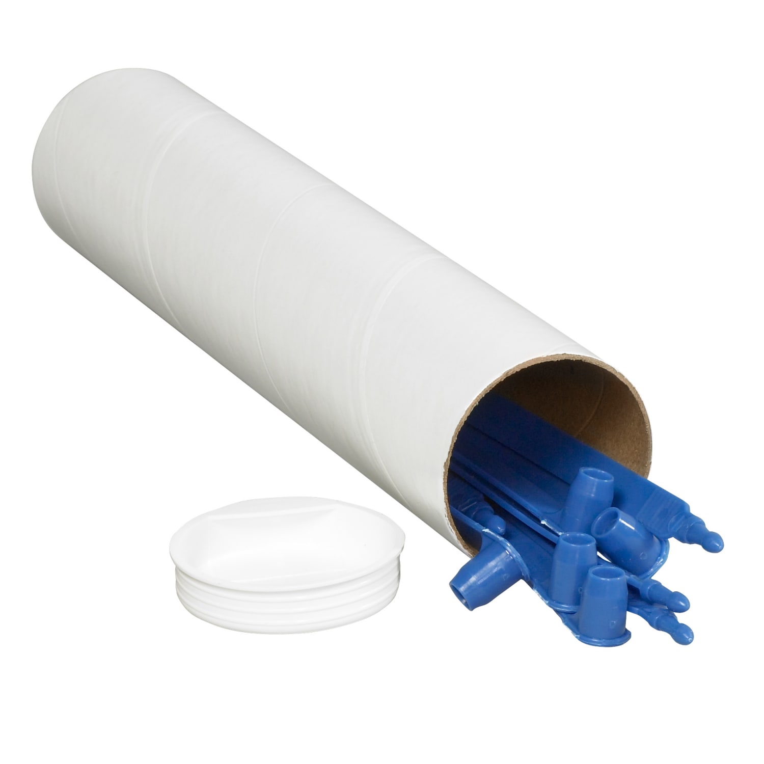 Partners Brand White Mailing Tubes With Plastic Endcaps, 2in x 30in, 80% Recycled, Pack Of 50 - Image 4