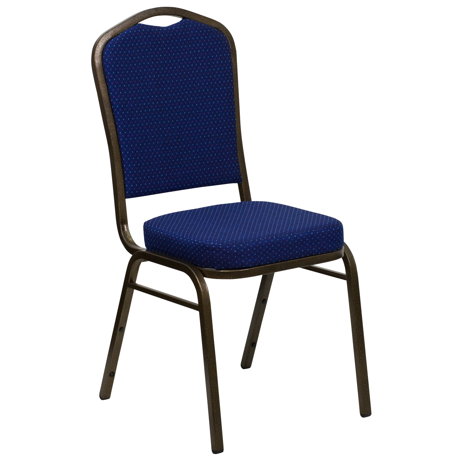 Flash Furniture HERCULES Fabric Crown Back Stacking Banquet Chair Navy PatternGold PopularChairscom