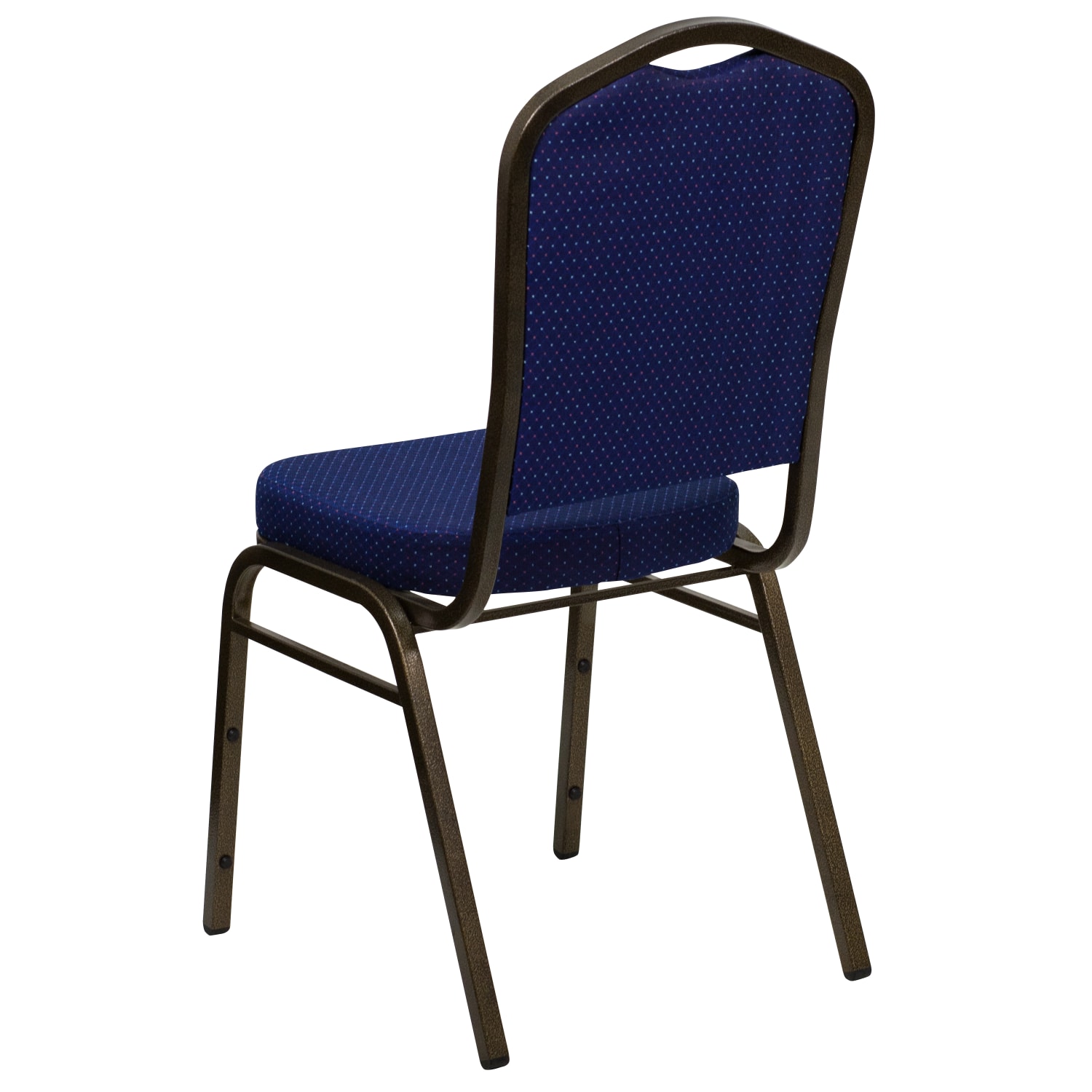 Flash Furniture HERCULES Fabric Crown-Back Stacking Banquet Chair, Navy Pattern/Gold - Image 8