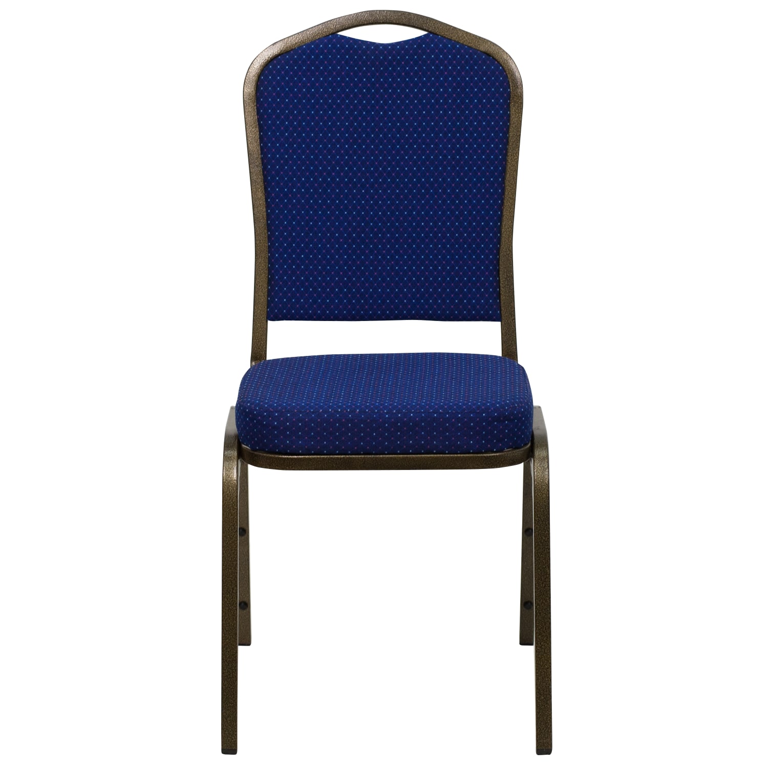 Flash Furniture HERCULES Fabric Crown-Back Stacking Banquet Chair, Navy Pattern/Gold - Image 11