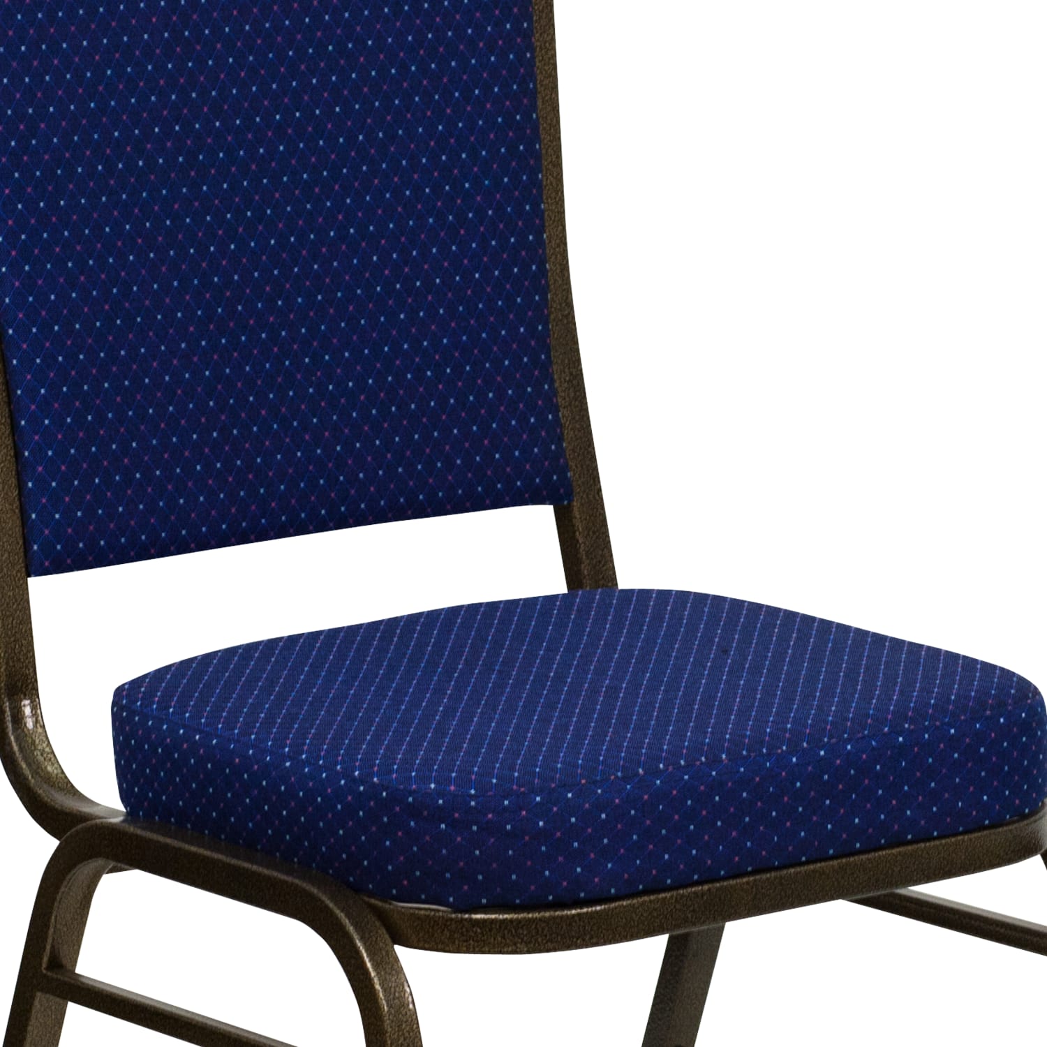 Flash Furniture HERCULES Fabric Crown-Back Stacking Banquet Chair, Navy Pattern/Gold - Image 12