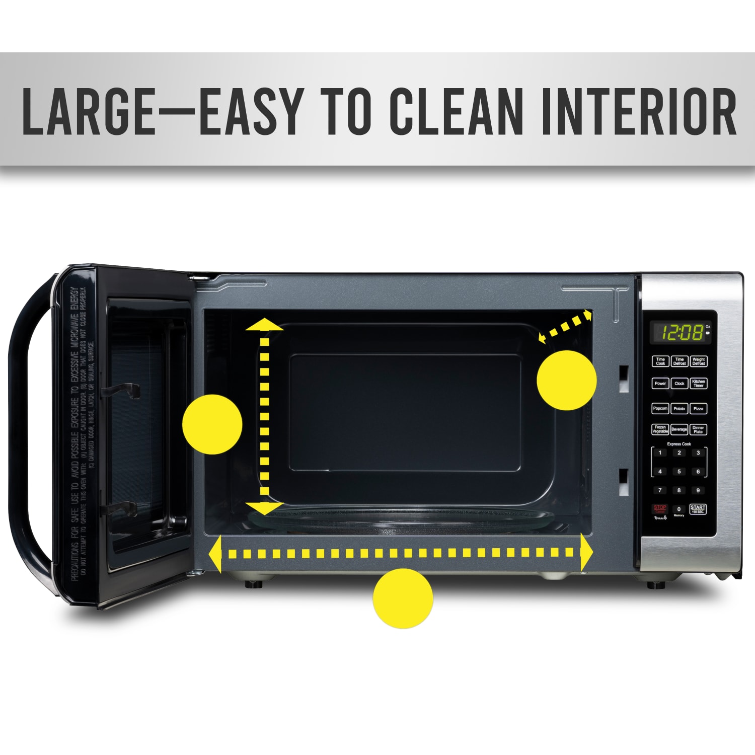 Farberware Professional 1.6 Cu. Ft. Microwave Oven, Silver/Black - Image 5