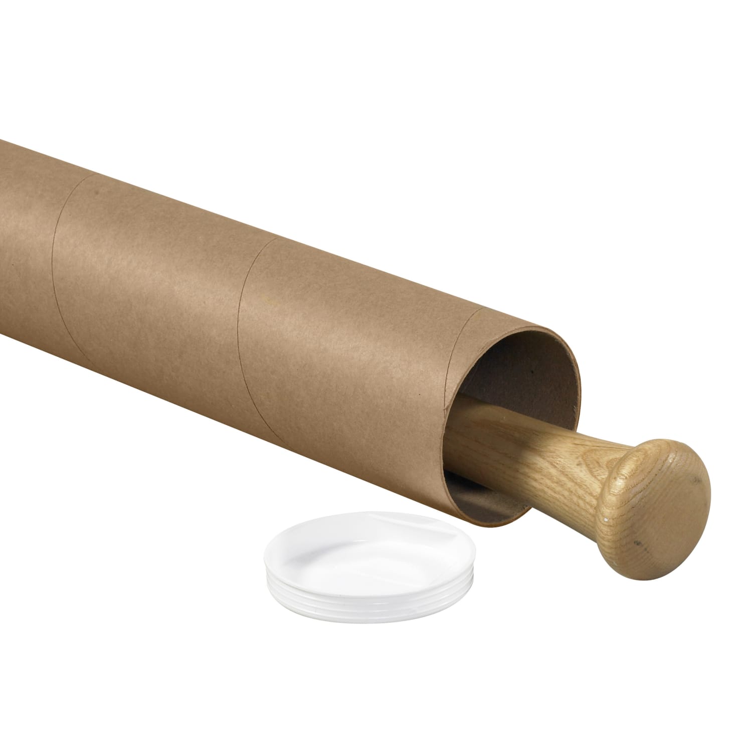 Office Depot Brand Kraft Mailing Tubes With Plastic Endcaps, 3in x 42in, Pack Of 24 - Image 4