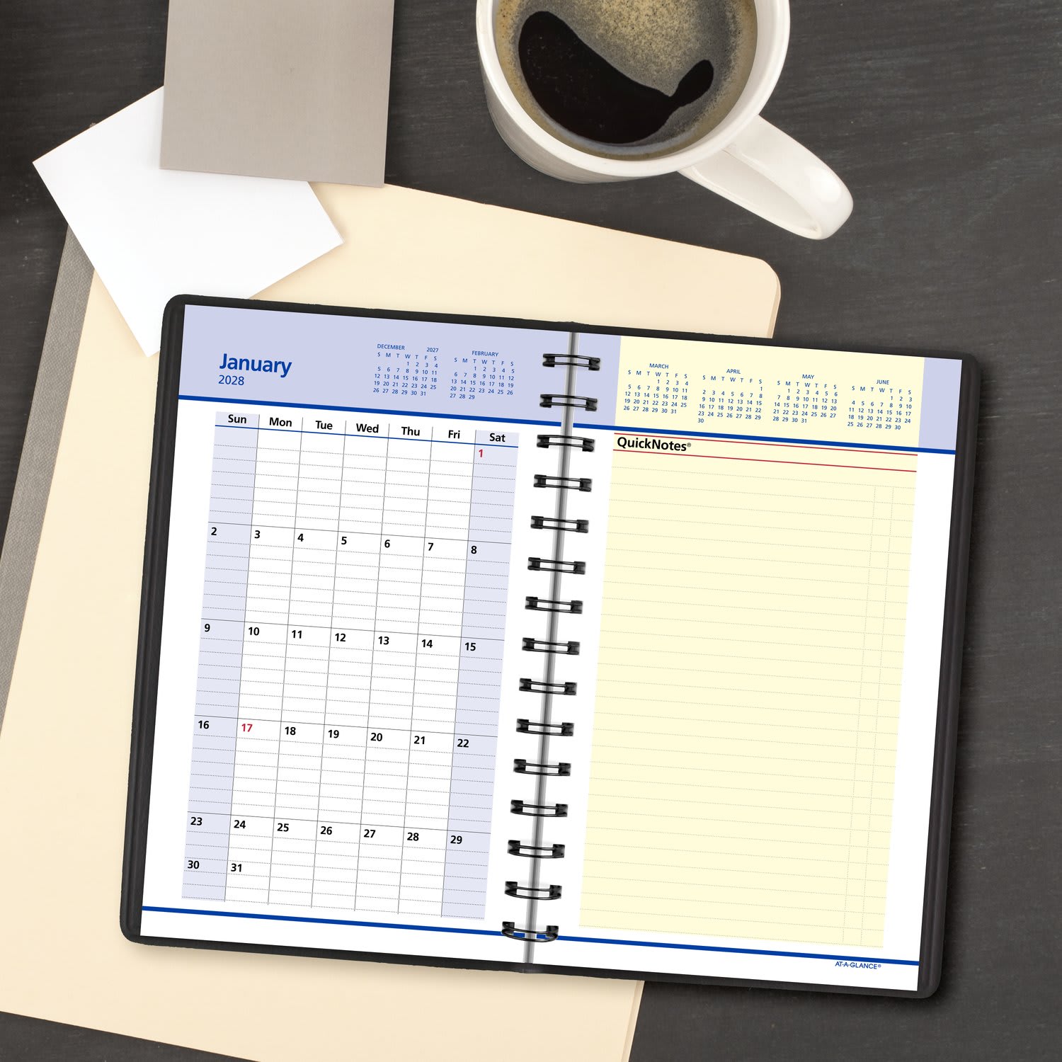 AT-A-GLANCE QuickNotes 2027 Weekly Monthly Appointment Book Planner, Black, Small, 5in x 8in - Image 4