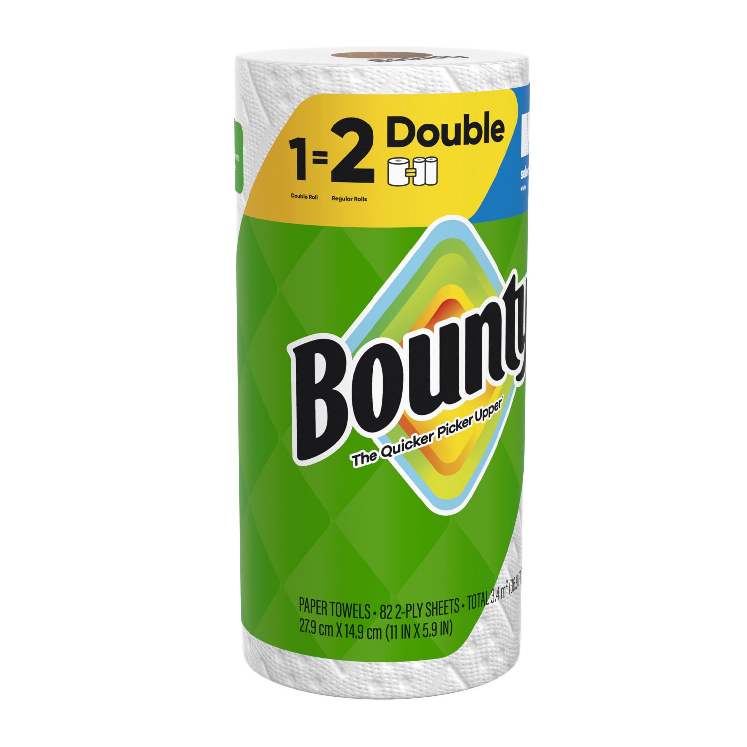 Bounty 2-Ply Paper Towels Select-A-Size Double Rolls, 24 Rolls Total/82 Sheets Per Roll, White - Image 4