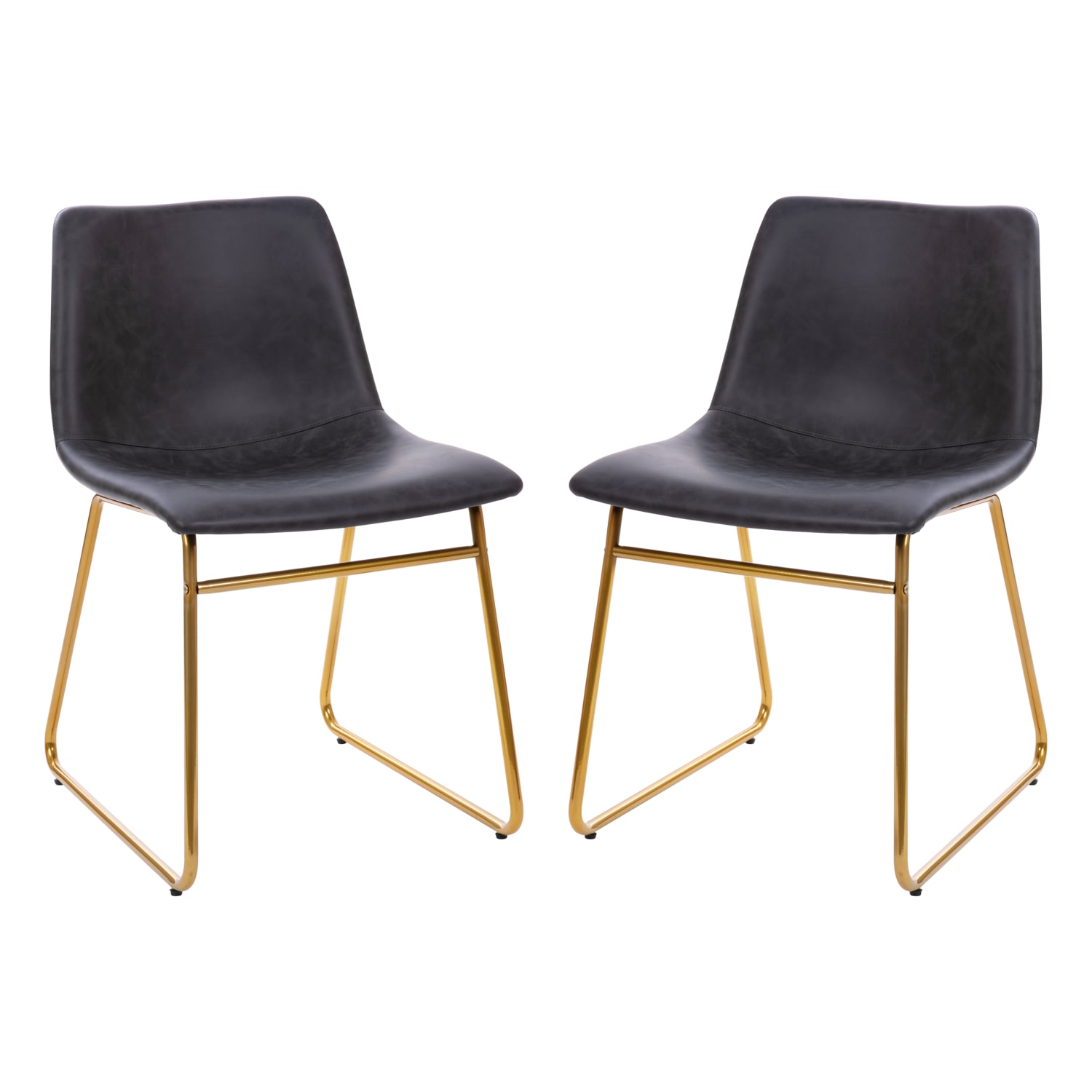 Flash Furniture Commercial Grade Dining Chairs, Gray/Gold, Set Of 2 Chairs - Image 4