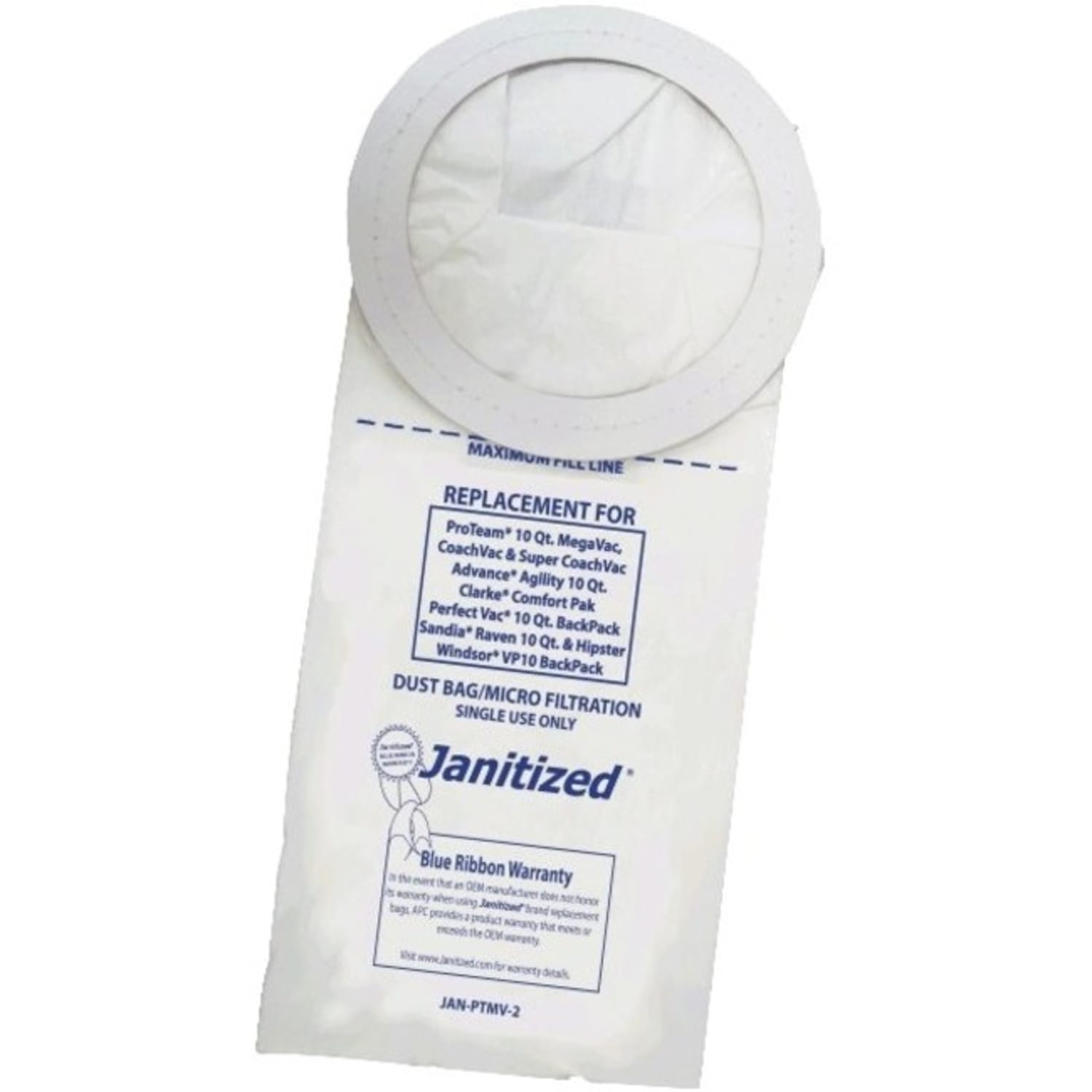 Janitized Vacuum Filters Designed to Fit Most Commercial 10 Qt. Backpack Vacs, 10/Pack - Image 6