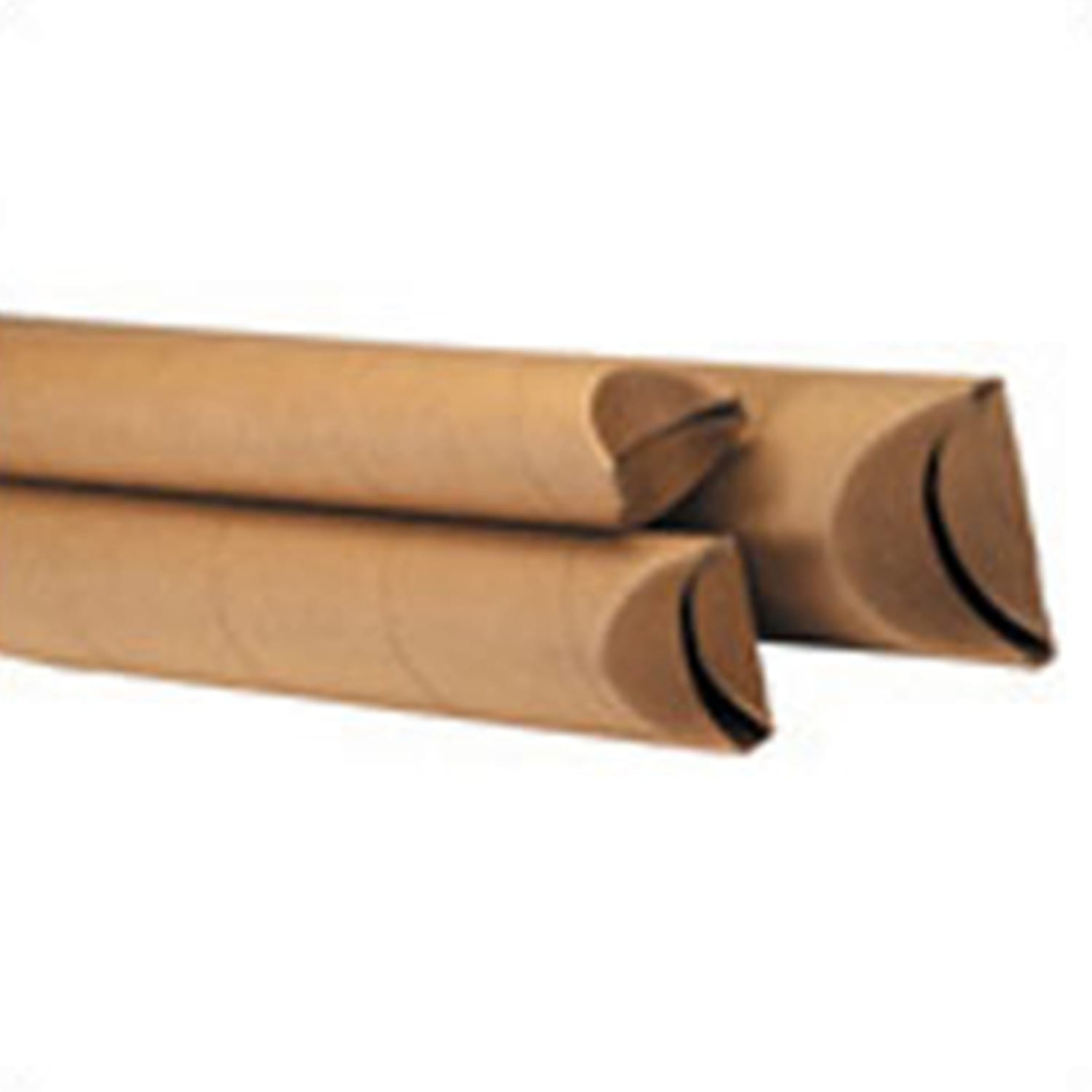 Partners Brand Kraft Crimped-End Mailing Tubes, 3in x 12in, Pack Of 24