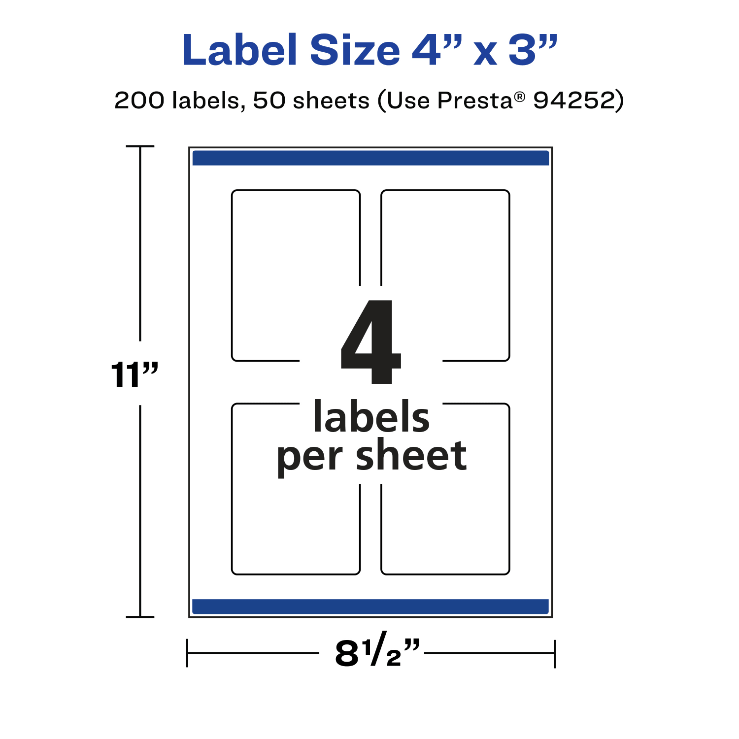 Avery Glossy Permanent Labels With Sure Feed, 94252-CGF50, Rectangle, 4in x 3in, Clear, Pack Of 200 - Image 6