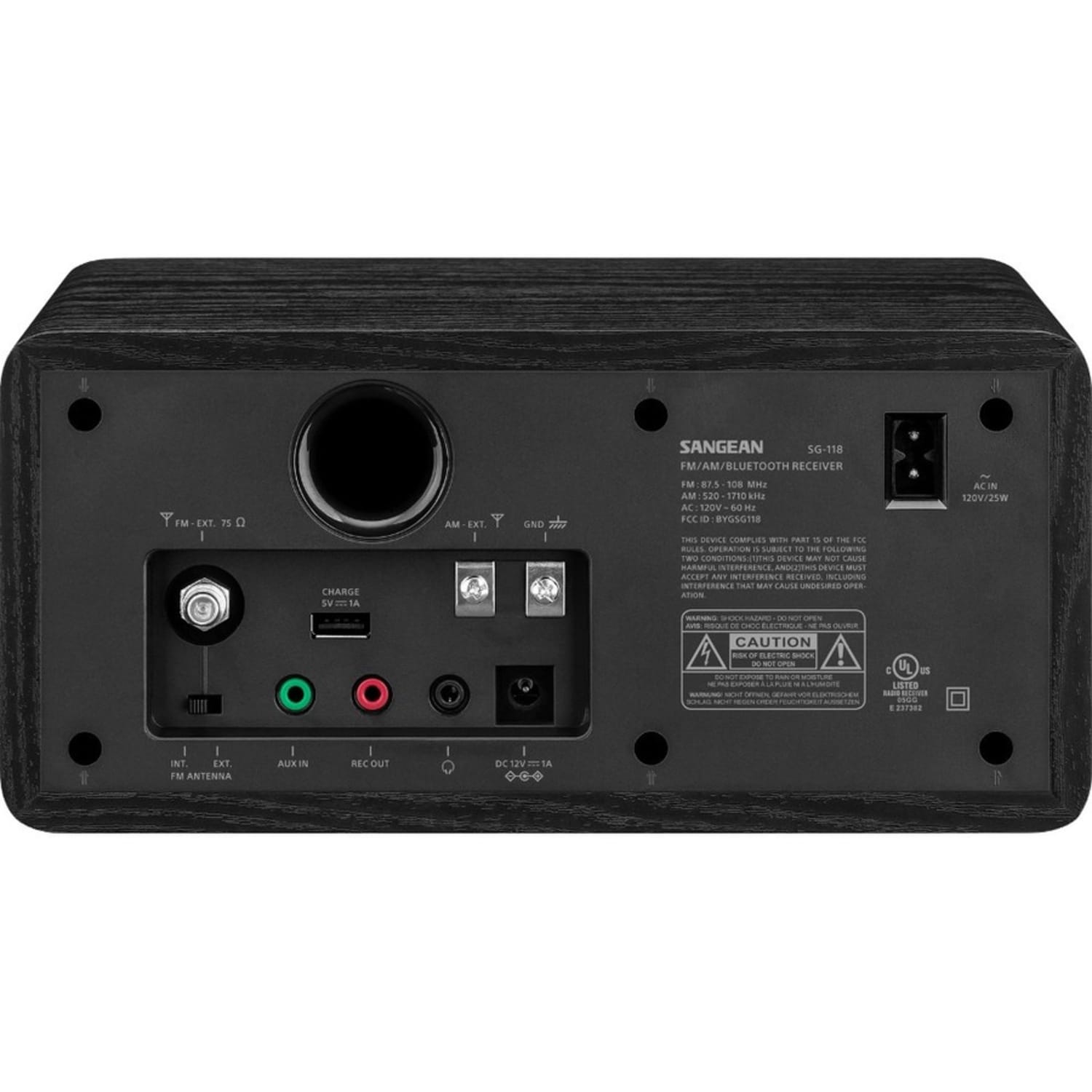 Sangean SG-118 FM / AM / Aux-in / Bluetooth Wooden Cabinet Receiver - Wired/Wireless - Near Field Communication - Headphone - Table Top - Image 5