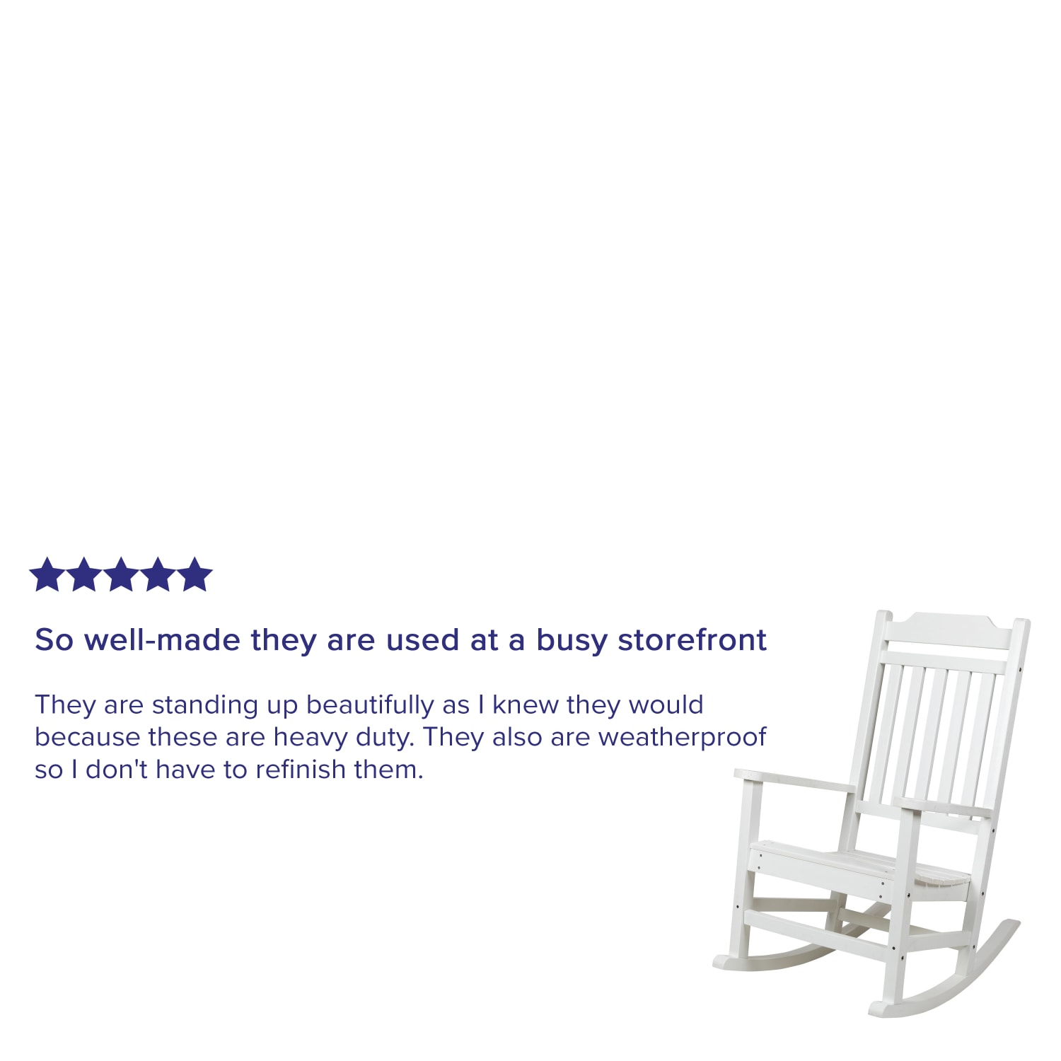 Flash Furniture Winston All Weather Rocking Chair White PopularChairscom