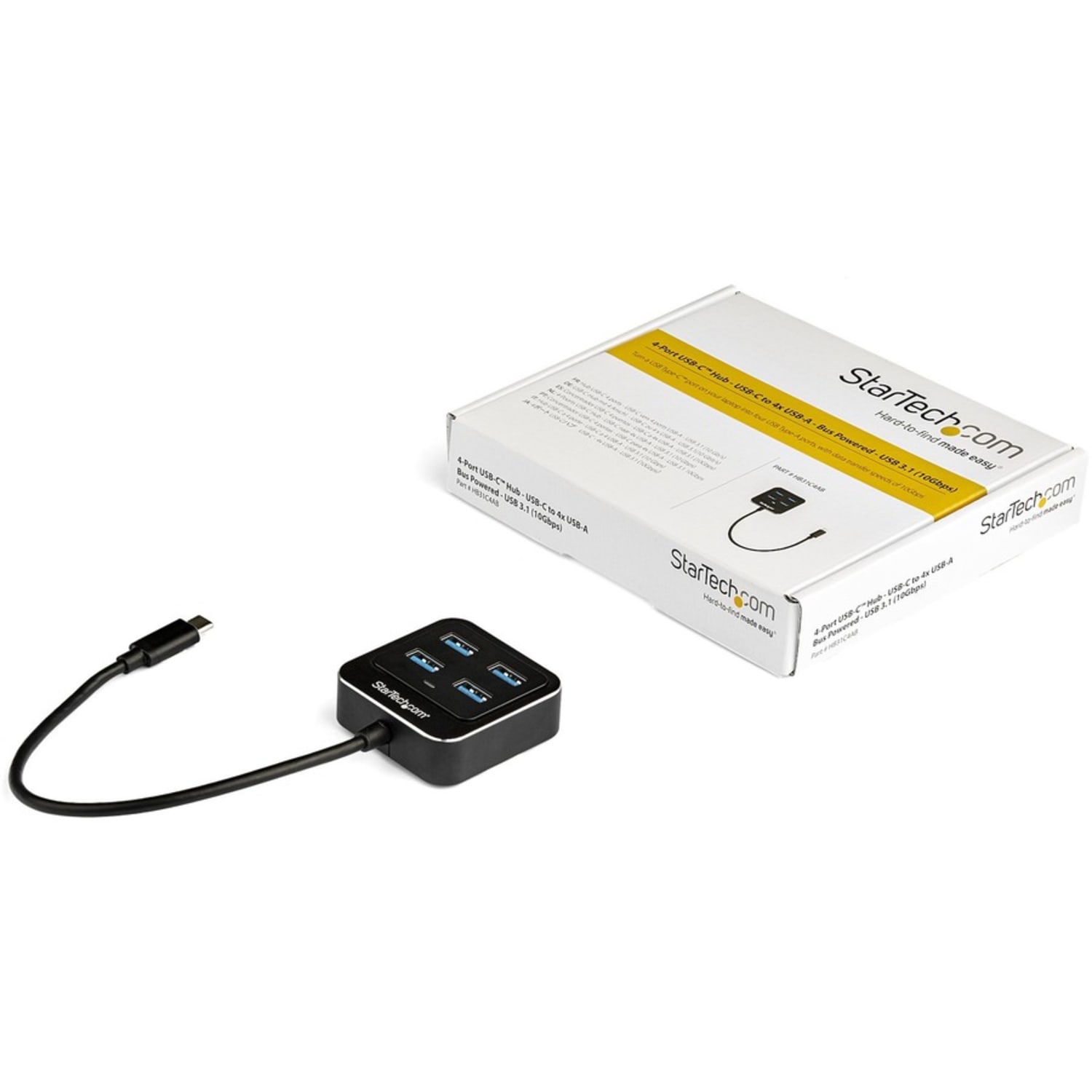 StarTech.com 4-Port USB-C Hub - USB C to USB 3.1 Gen 2 Hub - 10Gbps - Bus Powered - USB Type C Hub 4x US - HB31C4AB - Image 6