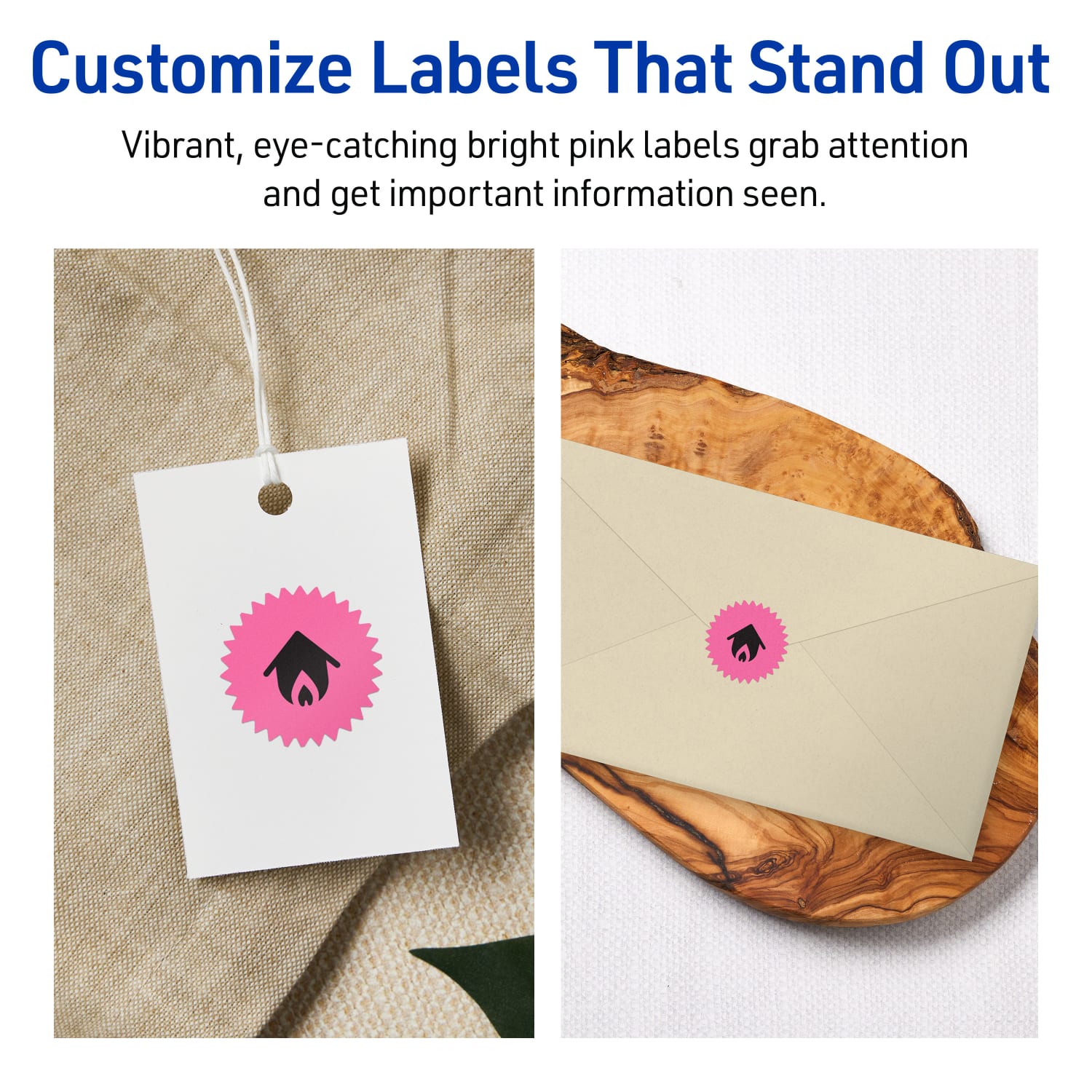 Avery Print-To-The-Edge Labels With Sure Feed Technology, 94606-BPP80, Starburst, 1in, Matte Bright Pink, Pack of 3840 - Image 4