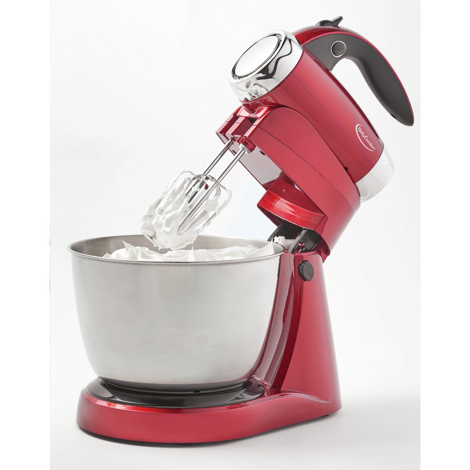 Betty Crocker 2-In-1 7-Speed Power Up Stand Mixer, Red - Image 4
