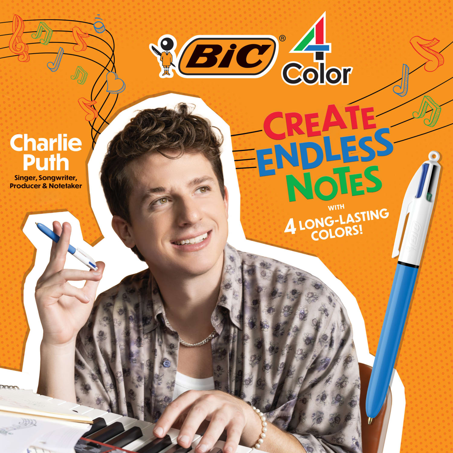 BIC 4-Color Retractable Ball Point Pen, Medium 1.0MM Point, Assorted Pastel Barrels, Assorted Ink Pack Of 3 - Image 6
