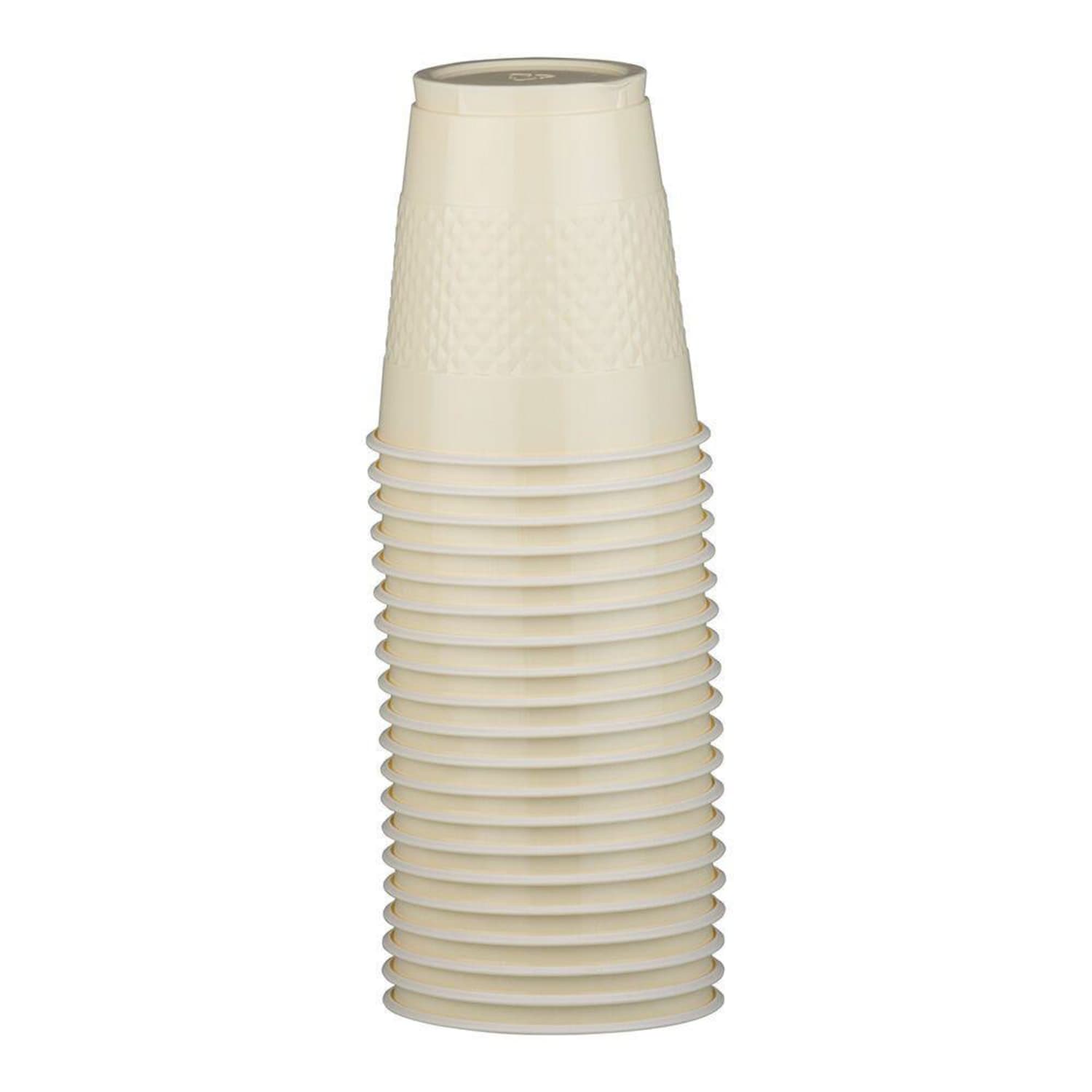 JAM PAPER Plastic Party Cups, 12 oz, Ivory, 20 Glasses/Pack - Image 3