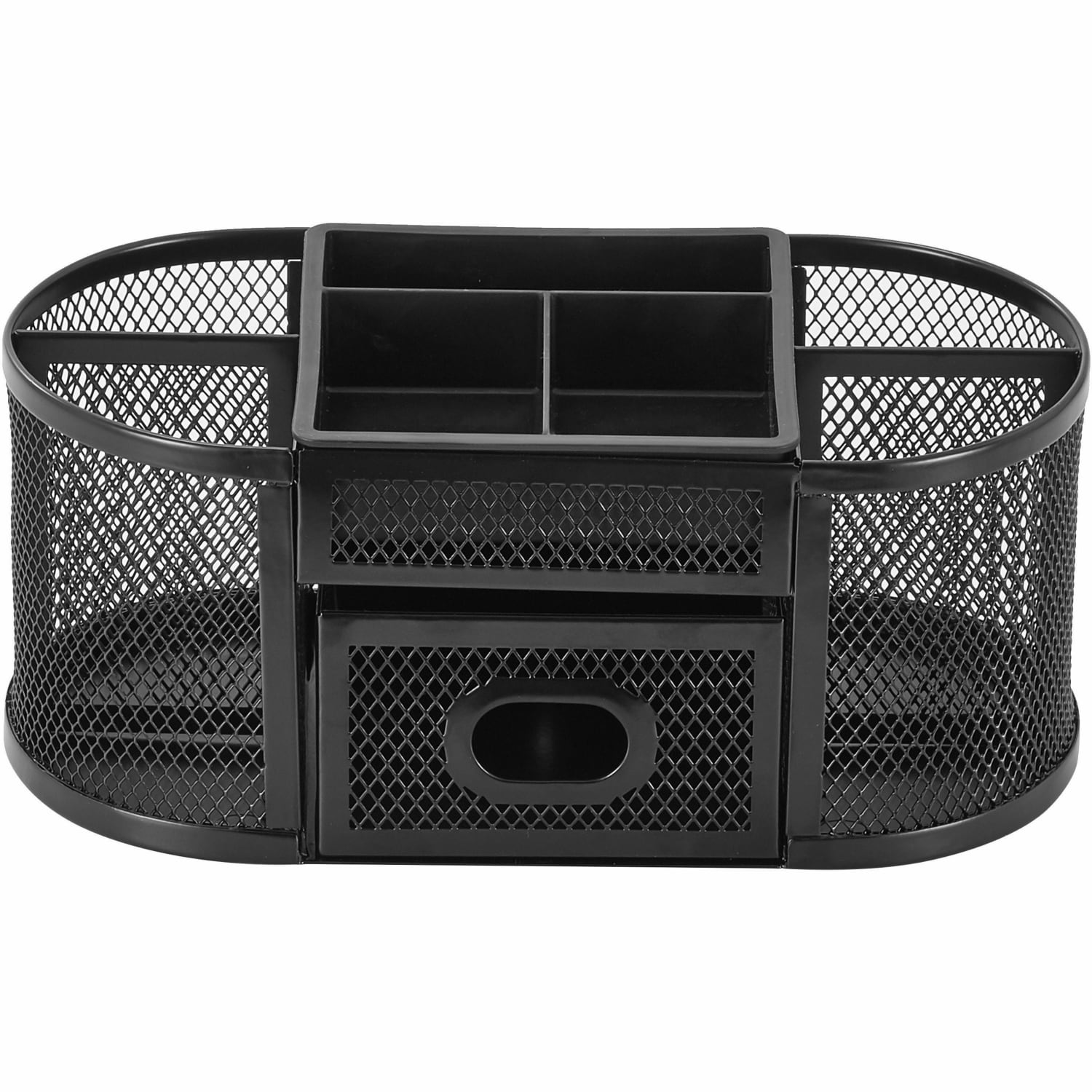 Lorell Mesh Deluxe Desktop Organizer, Black - Image 3