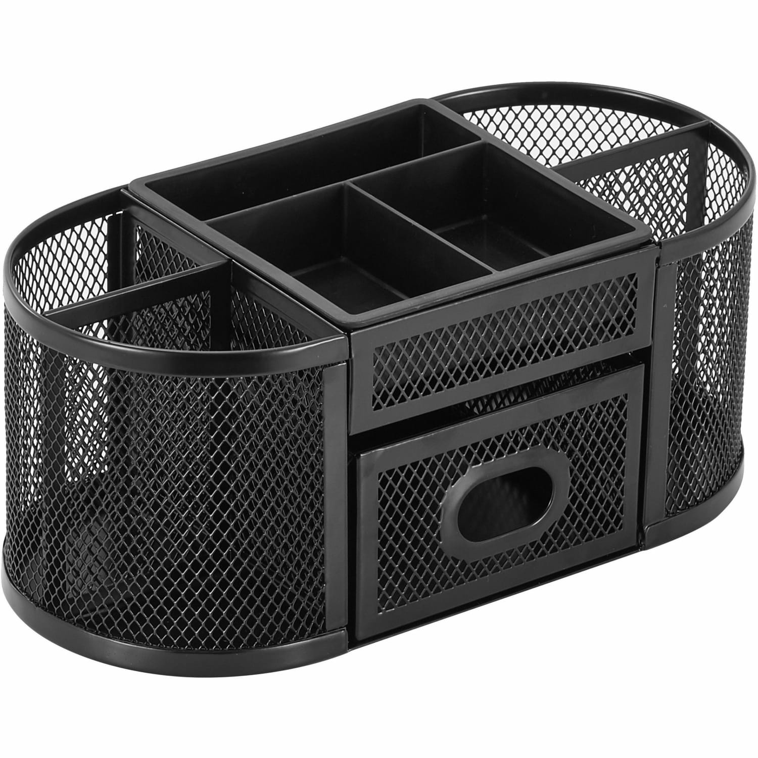 Lorell Mesh Deluxe Desktop Organizer, Black - Image 4