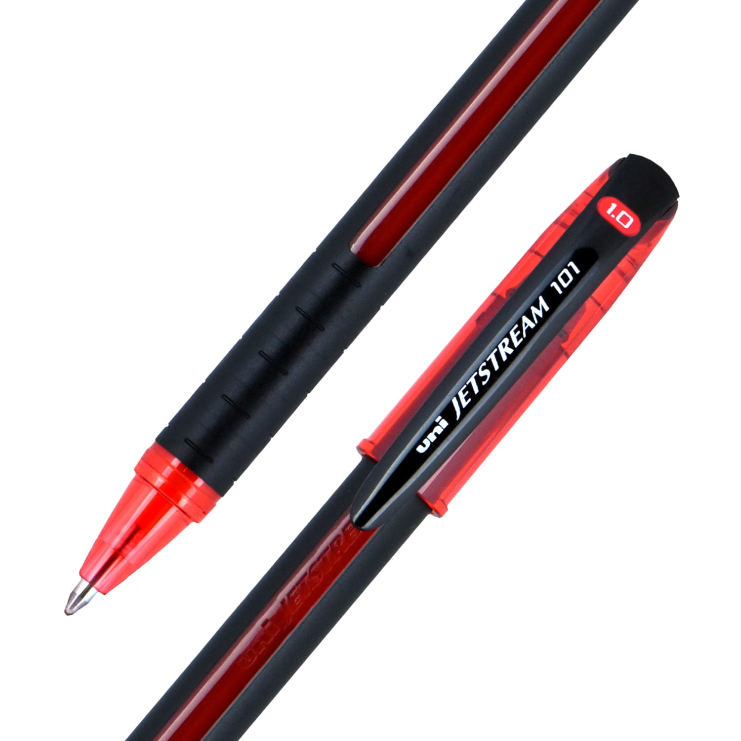 uni-ball Jetstream 101 Rollerball Pens, Medium Point, 1.0mm, Assorted Barrels, Red Ink, Pack Of 12 - Image 3